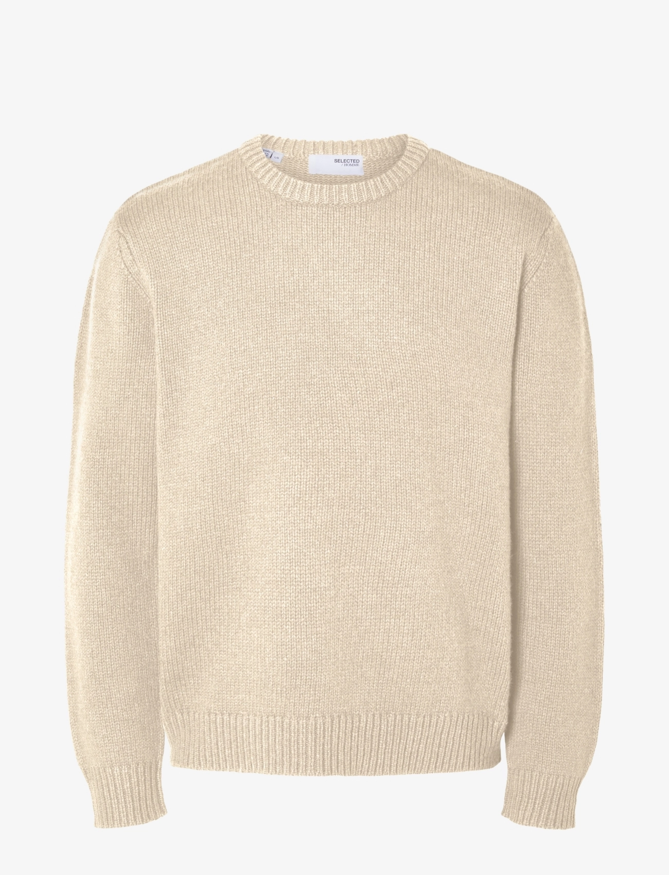 SELECTED Slmcody Ls Knit Crew Neck Noos Beige - S - Herren