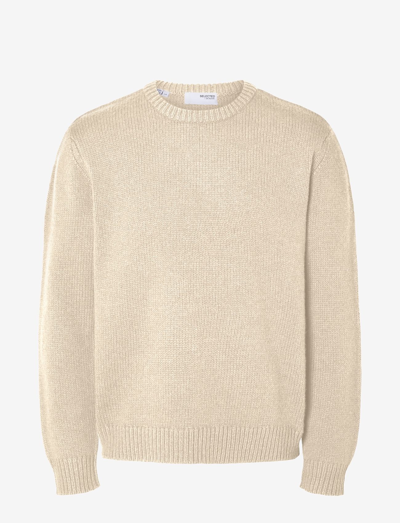 Selected - SLHCODY LS KNIT RELAXED CREW NECK NOOS - round necks - oatmeal - 1