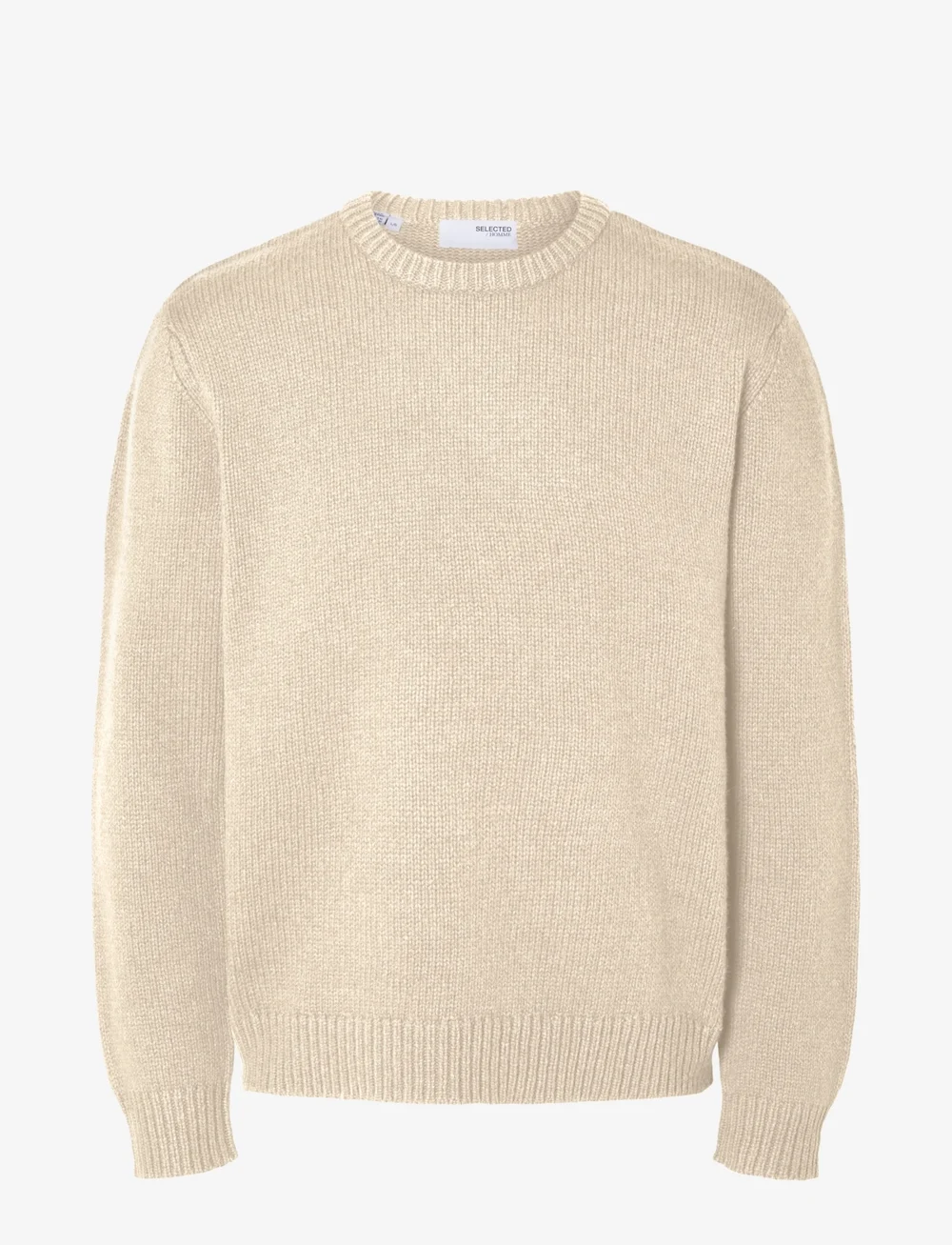 Selected - SLHCODY LS KNIT RELAXED CREW NECK NOOS - rund hals - oatmeal - 0