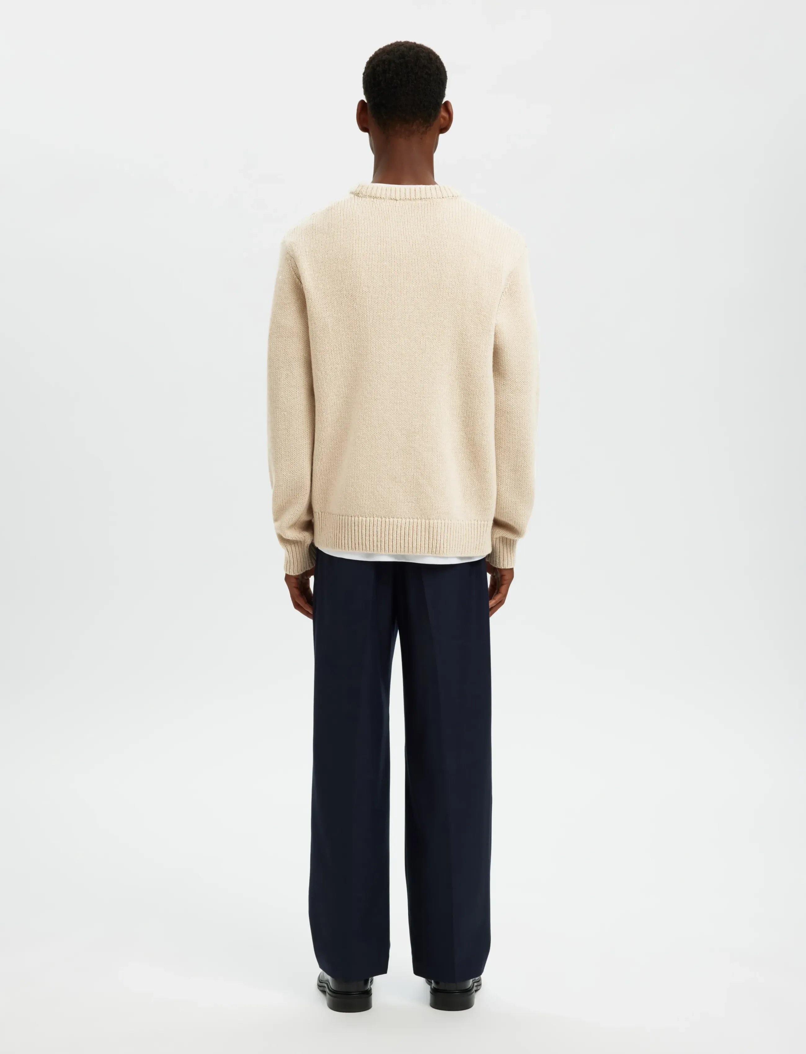 Selected - SLMCODY LS KNIT CREW NECK NOOS - rund hals - oatmeal - 2