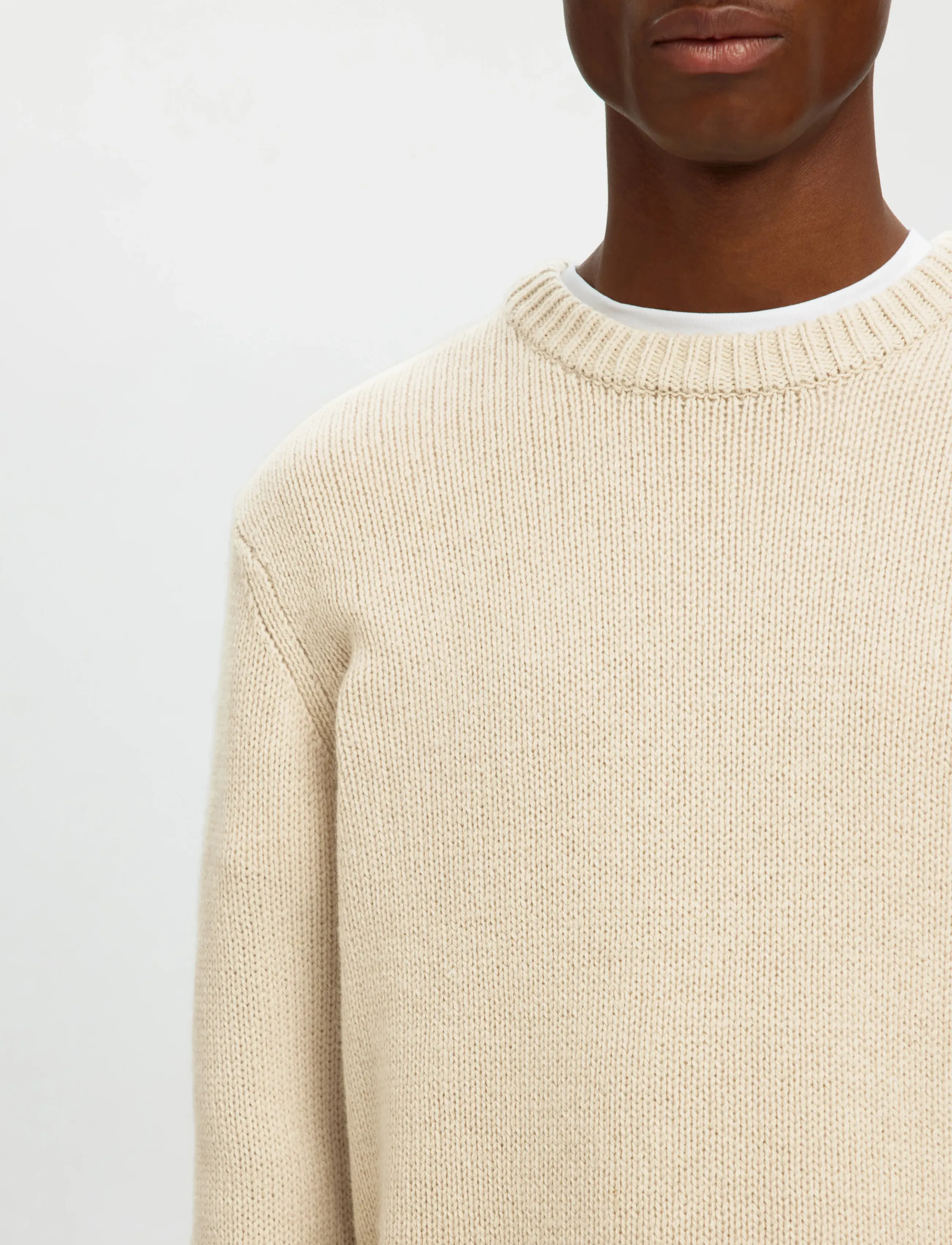 Selected - SLMCODY LS KNIT CREW NECK NOOS - rund hals - oatmeal - 4