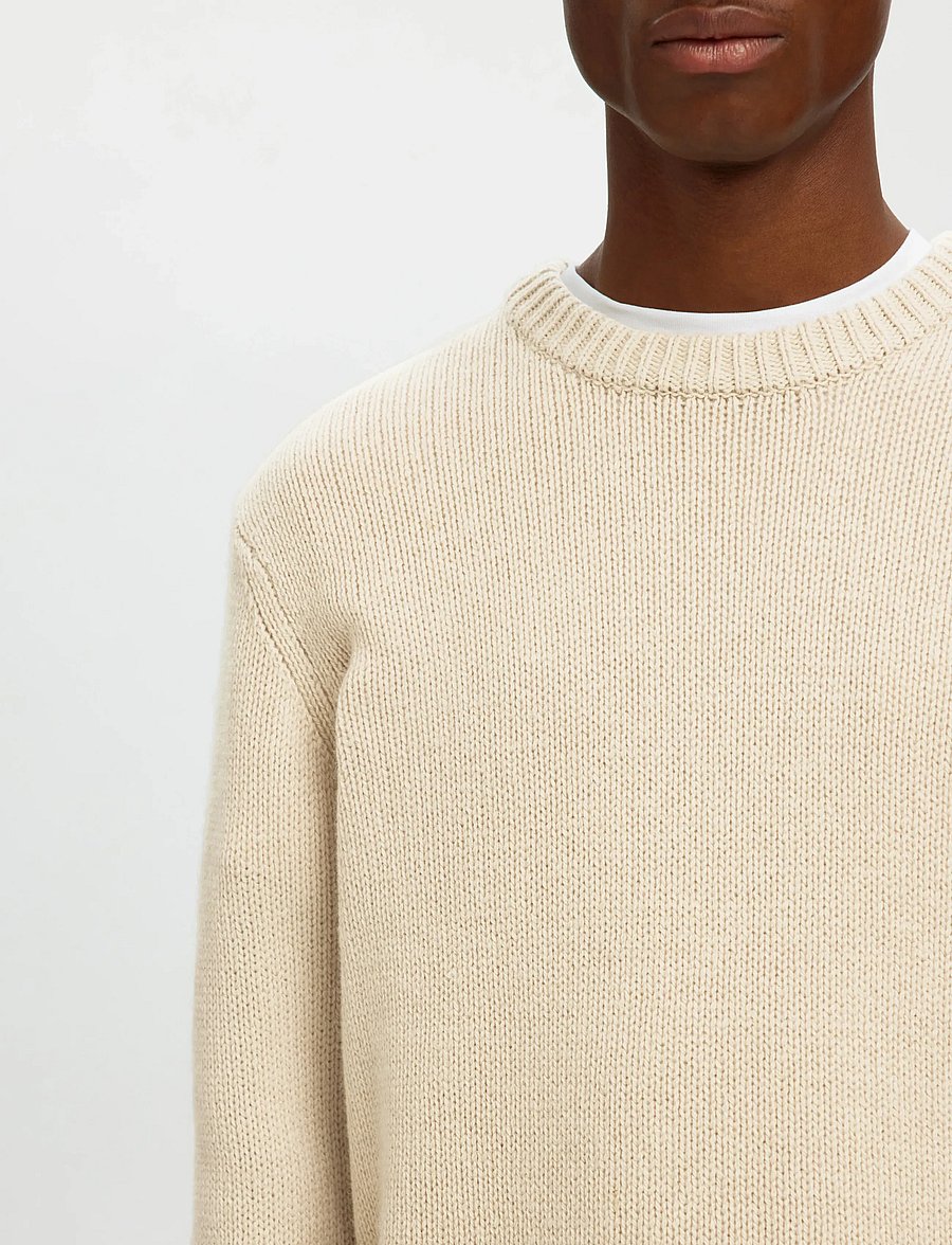 Selected - SLMCODY LS KNIT CREW NECK NOOS - rund hals - oatmeal - 4