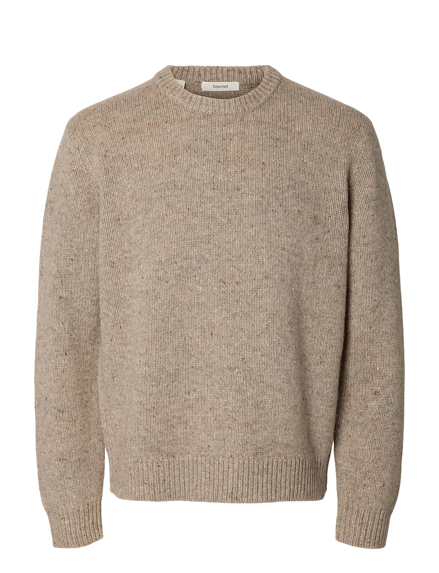 Selected - SLMCODY LS KNIT CREW NECK NOOS - rundhals - oatmeal - 1