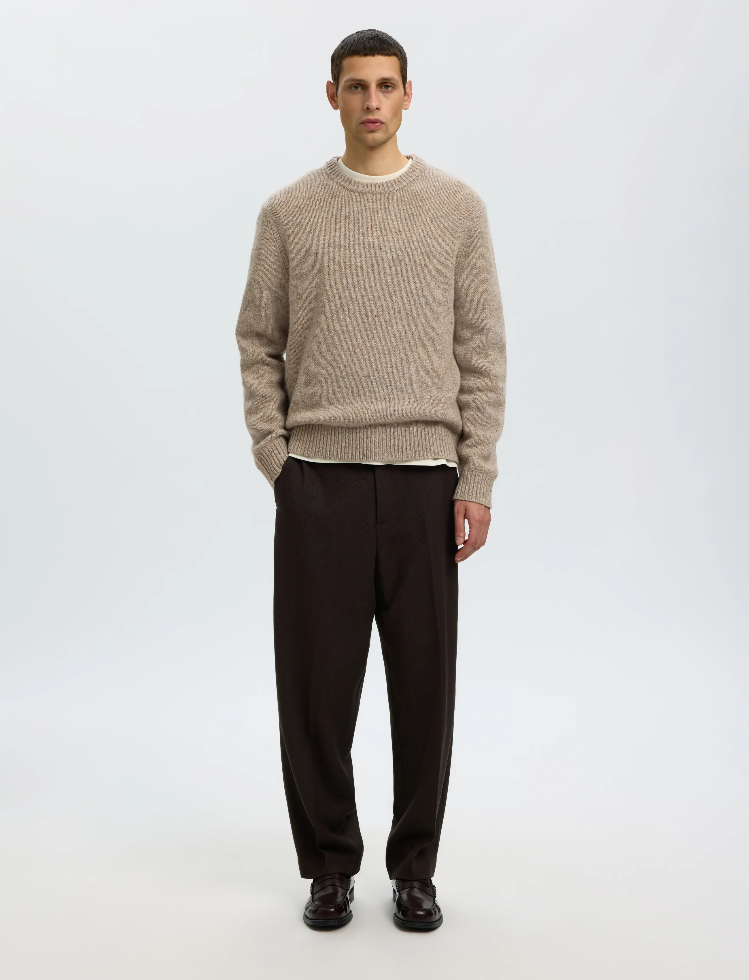 Selected - SLMCODY LS KNIT CREW NECK NOOS - rundhals - oatmeal - 3