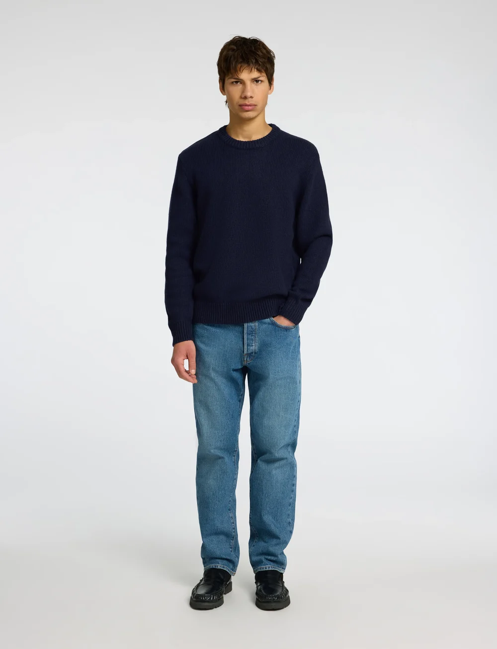 Selected - SLHCODY LS KNIT RELAXED CREW NECK NOOS - rundhals - sky captain - 0