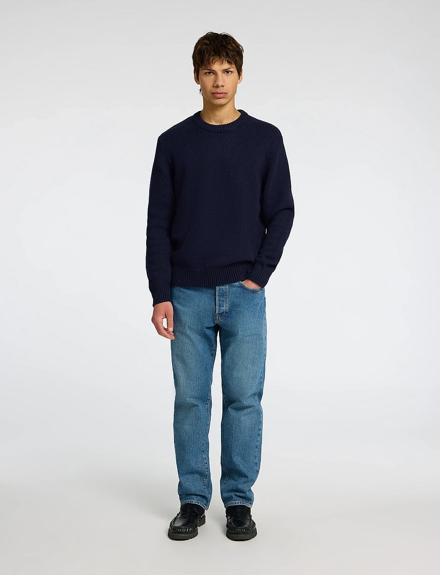 Selected - SLMCODY LS KNIT CREW NECK NOOS - rundhals - sky captain - 0