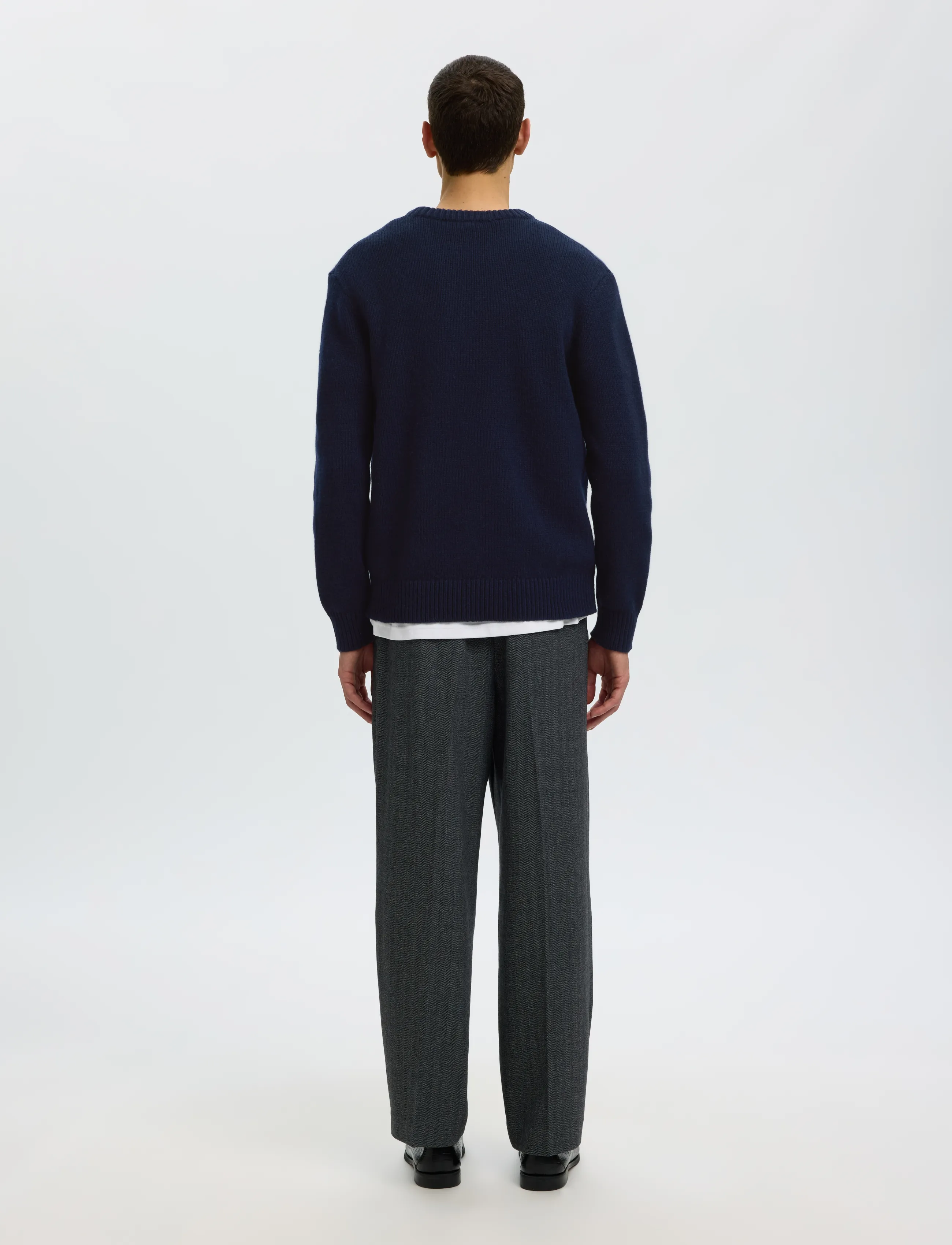 Selected - SLMCODY LS KNIT CREW NECK NOOS - rundhalsad - sky captain - 2