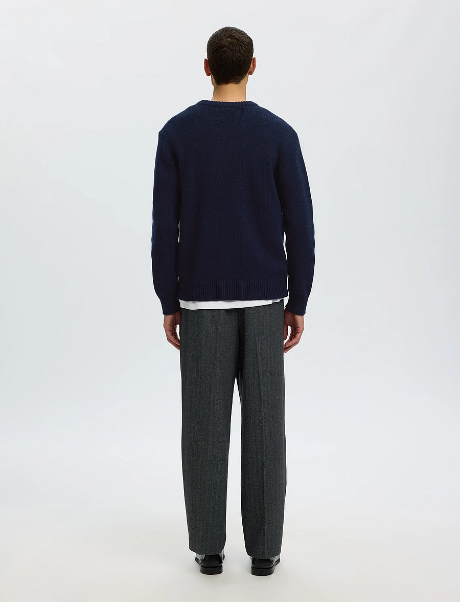 Selected - SLMCODY LS KNIT CREW NECK NOOS - Ümara kaelusega - sky captain - 2