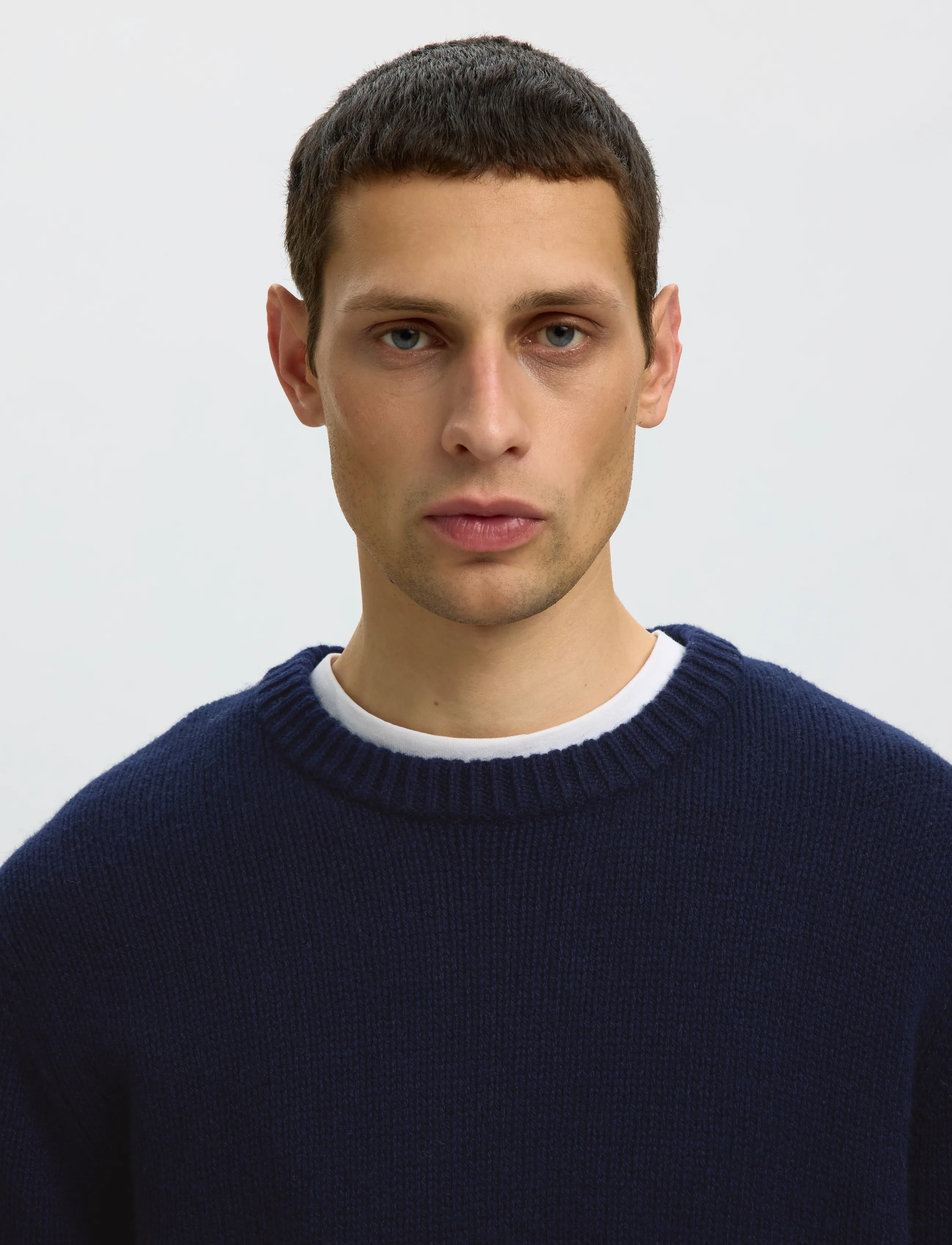 Selected - SLMCODY LS KNIT CREW NECK NOOS - rundhalsad - sky captain - 4