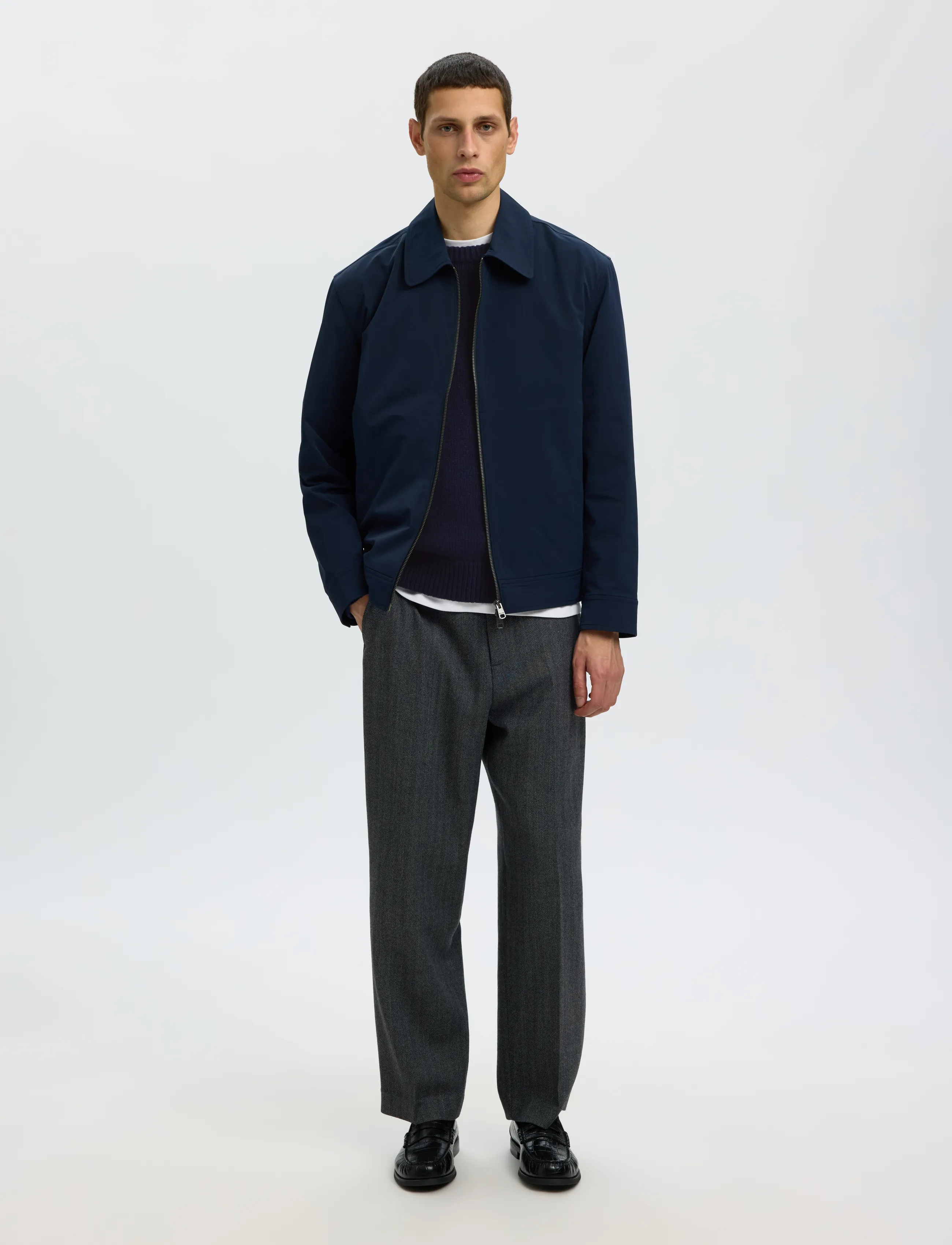 Selected - SLMCODY LS KNIT CREW NECK NOOS - rundhalsad - sky captain - 5