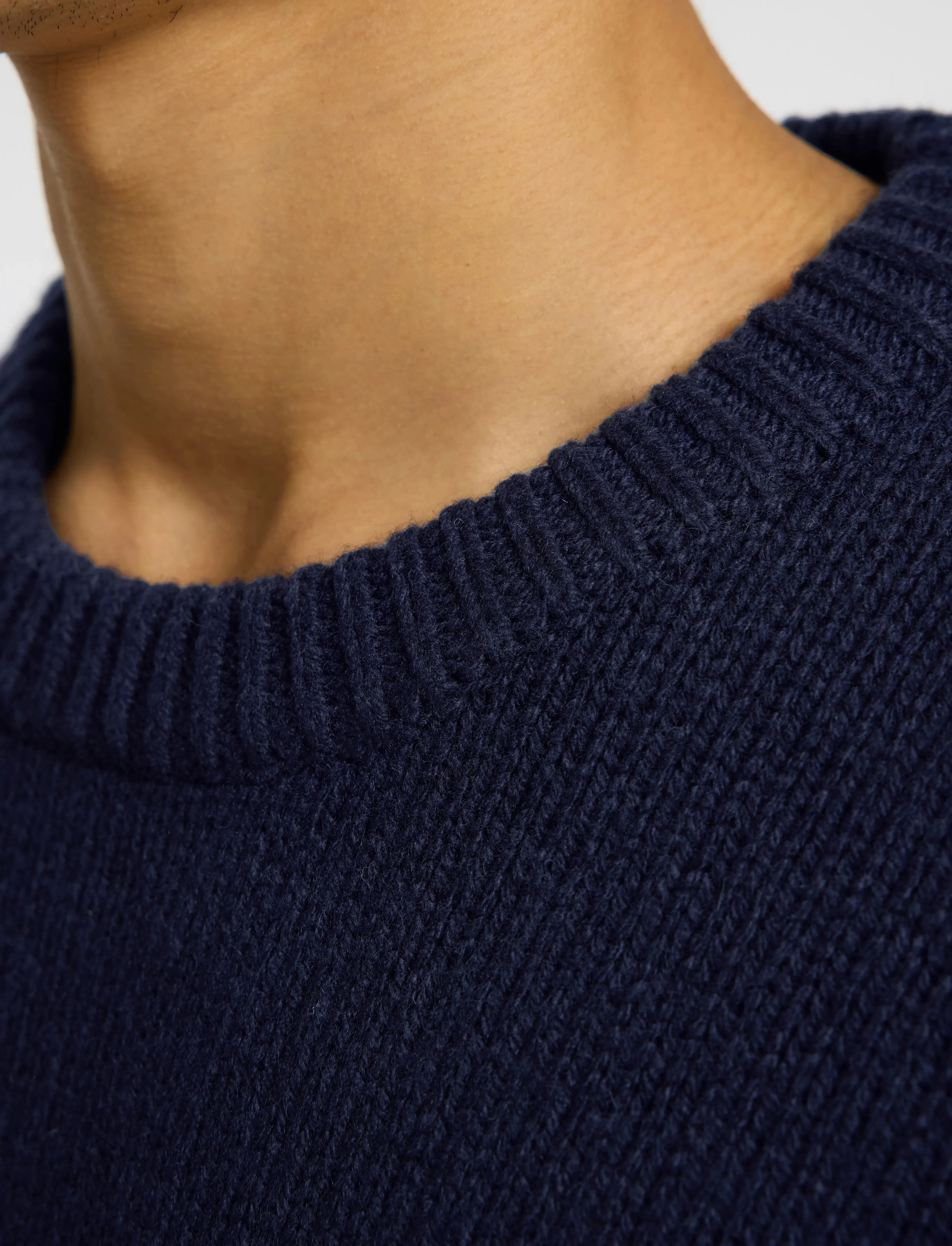 Selected - SLMCODY LS KNIT CREW NECK NOOS - rundhals - sky captain - 5