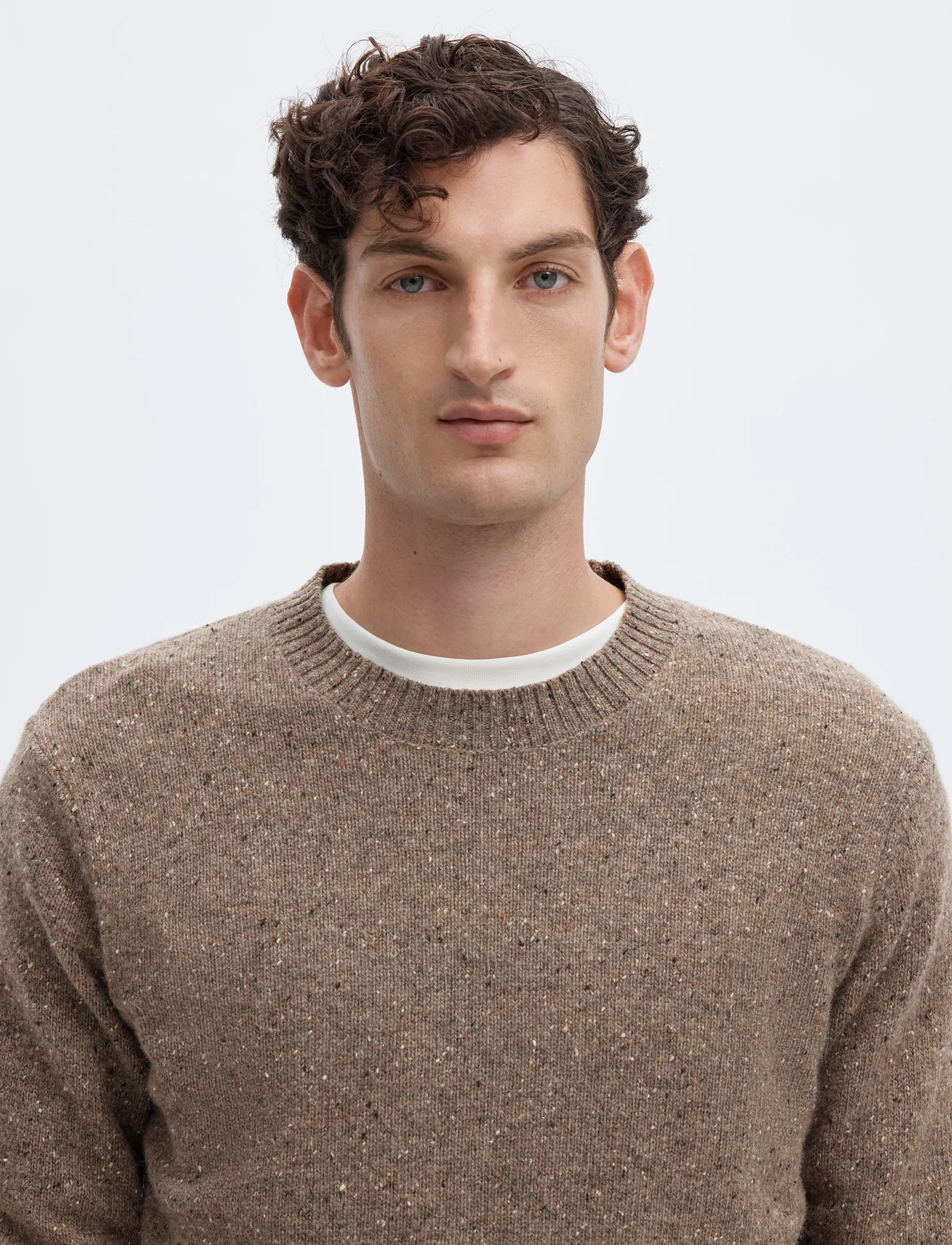 SELECTED Slmneil Ls Knit Neps Crew Neck stickade tröjor herr – bild 4