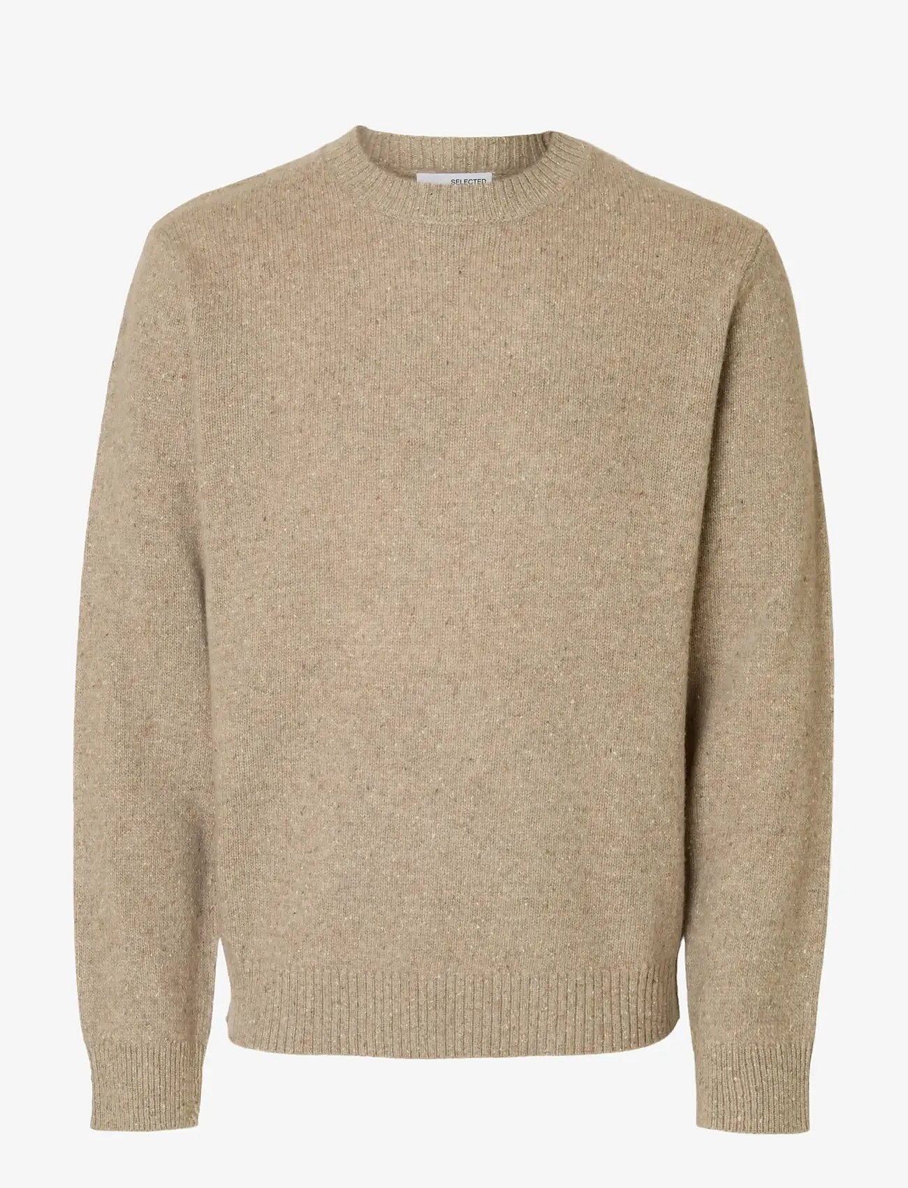 Selected - SLMNEIL LS KNIT NEPS CREW NECK - rundhals - oatmeal - 1