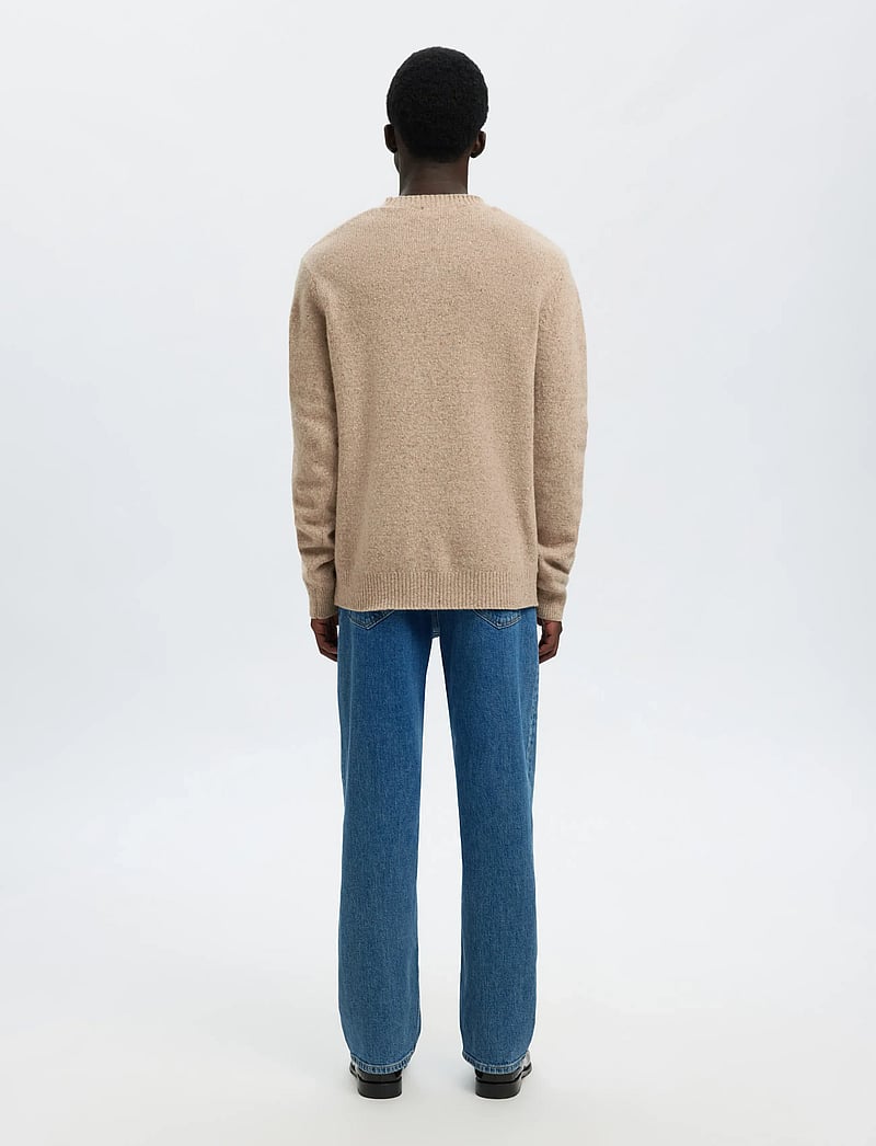 Selected - SLMNEIL LS KNIT NEPS CREW NECK - rundhals - oatmeal - 2