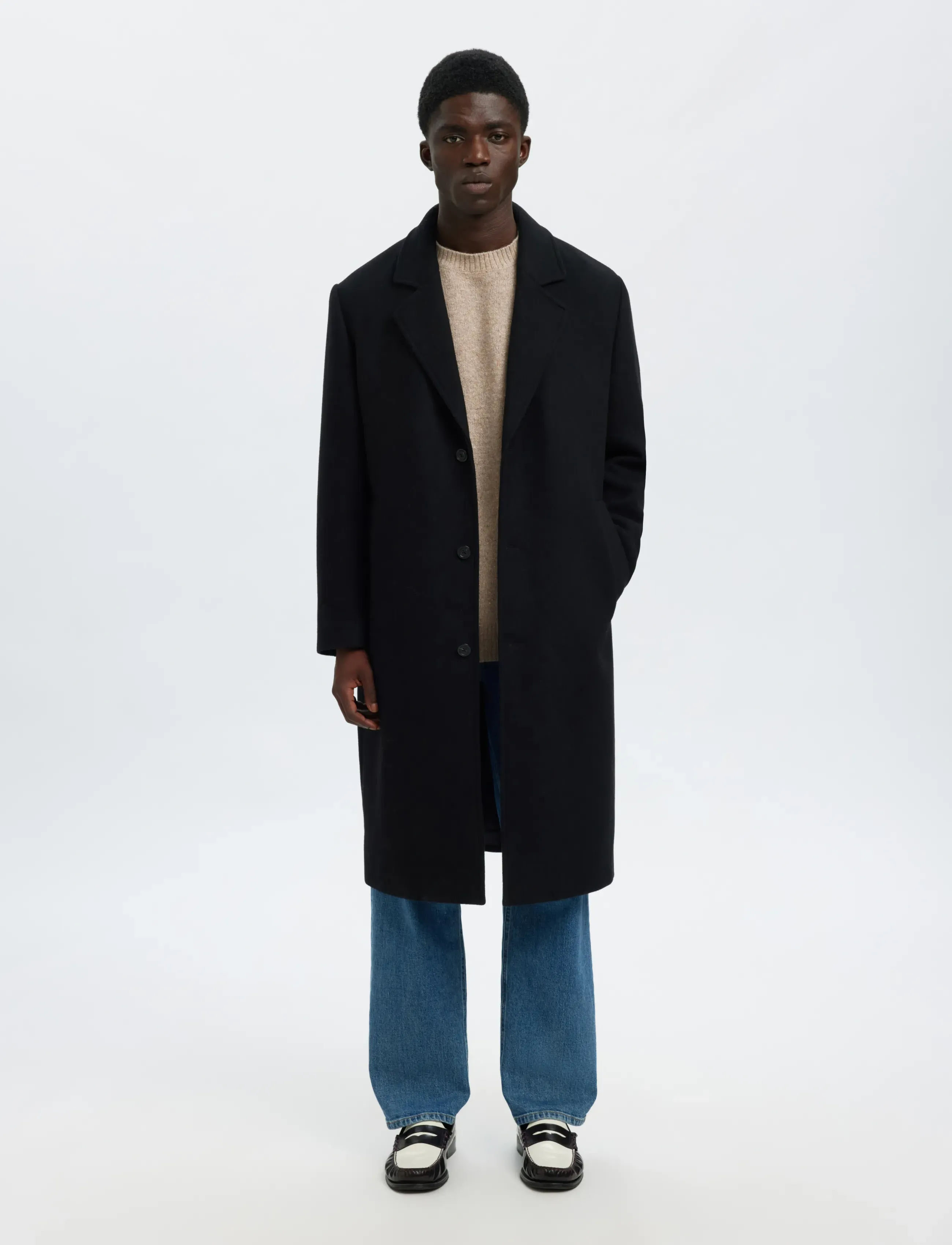 Selected - SLMNEIL LS KNIT NEPS CREW NECK - Ümmarguse kaelusega kudumid - oatmeal - 4