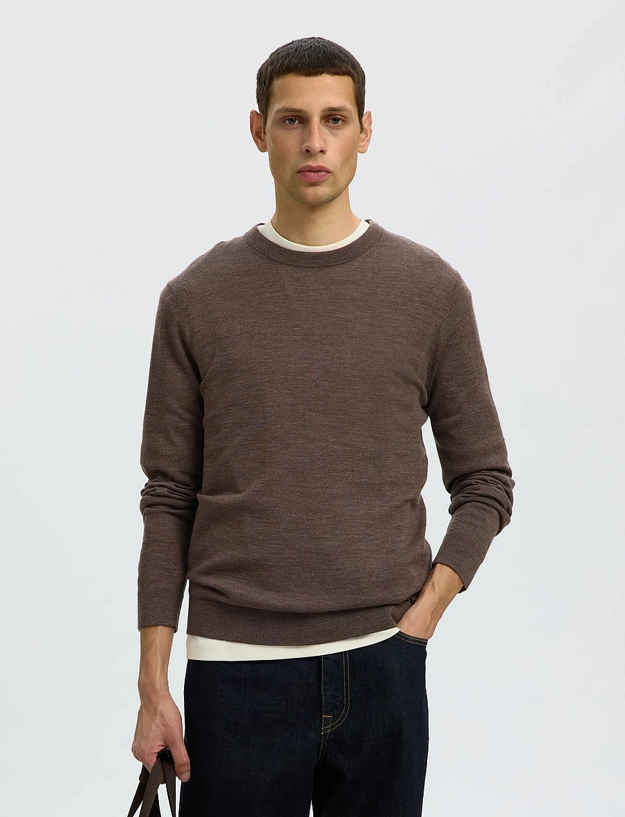 Selected - SLMTRAY LS KNIT MERINO CREW NECK NOOS - rundhals - delicioso - 0