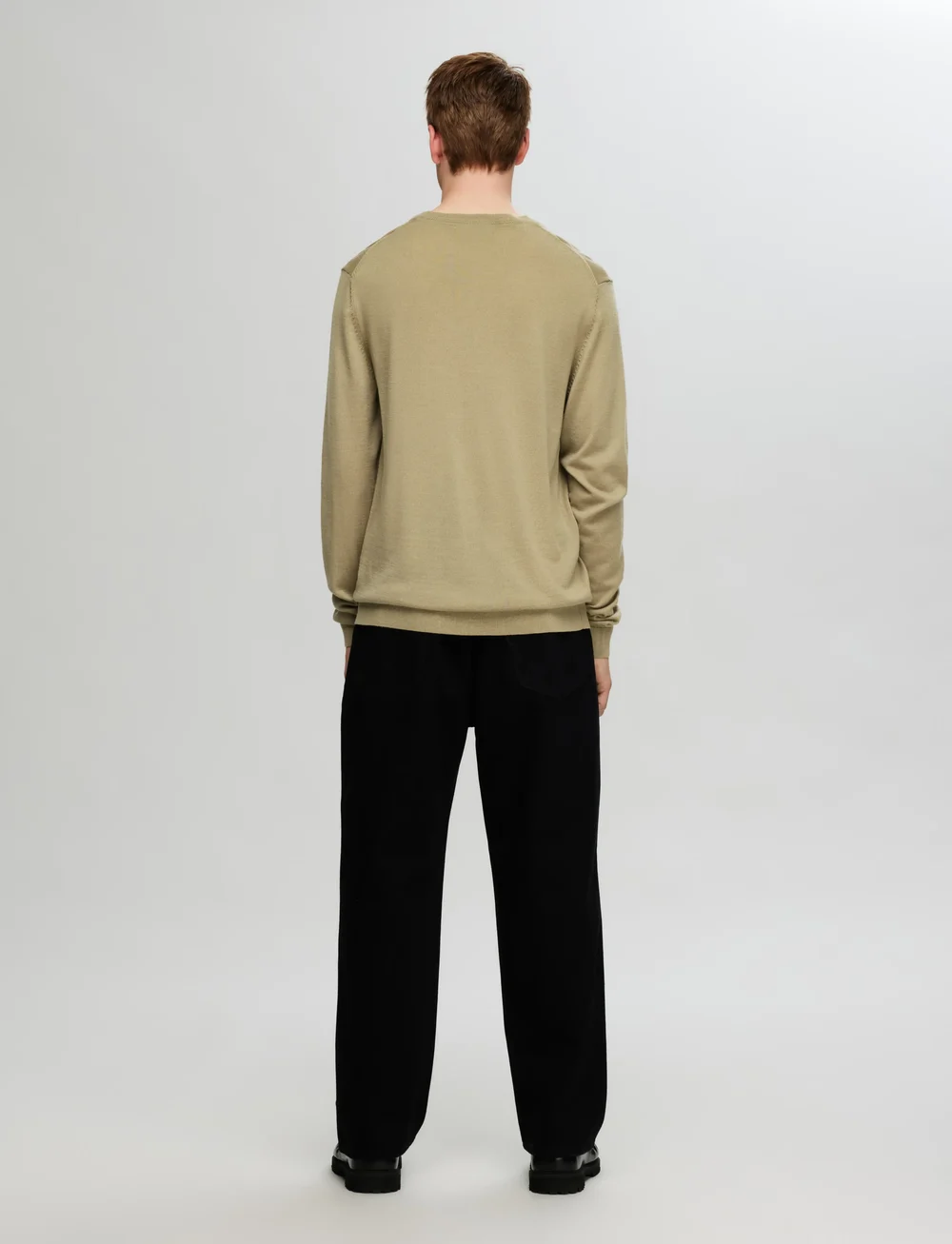 Selected - SLHTRAY LS KNIT MERINO CREW NECK NOOS - rund hals - kelp - 2