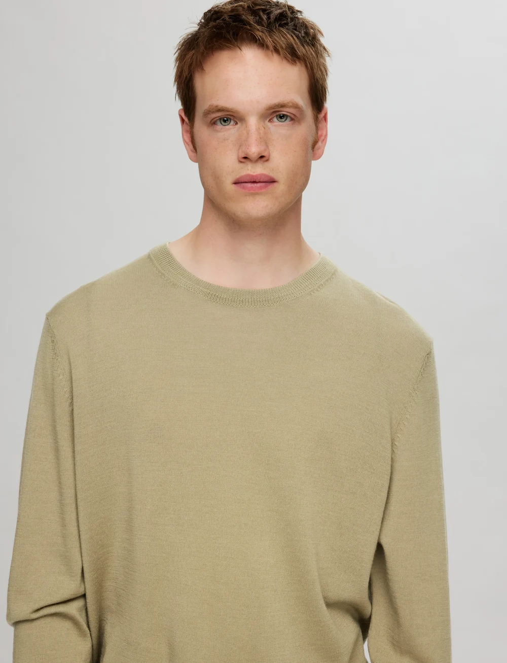 Selected - SLHTRAY LS KNIT MERINO CREW NECK NOOS - rund hals - kelp - 5