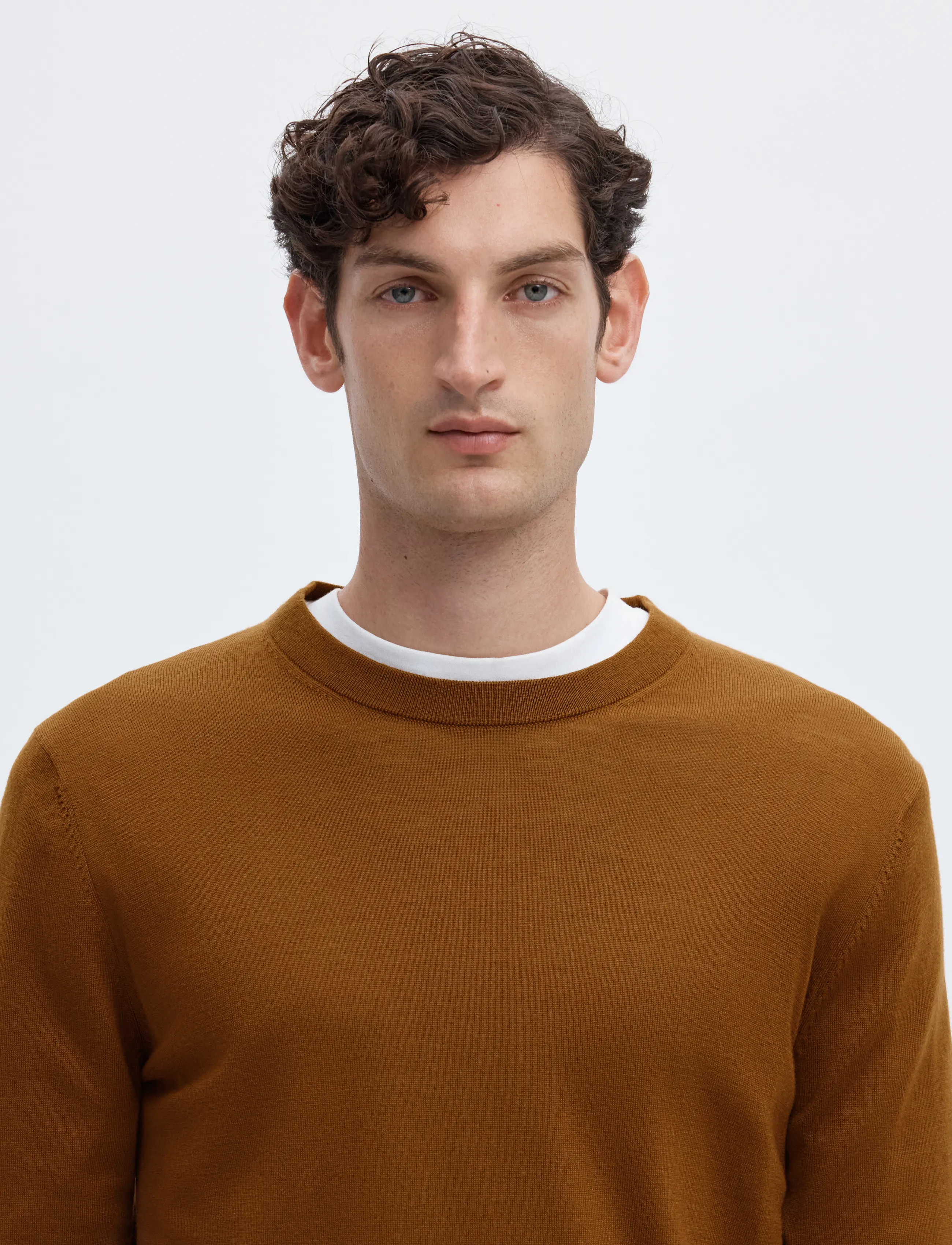 Selected - SLMTRAY LS KNIT REG MERINO CREW NOOS - Ümara kaelusega - monks robe - 4