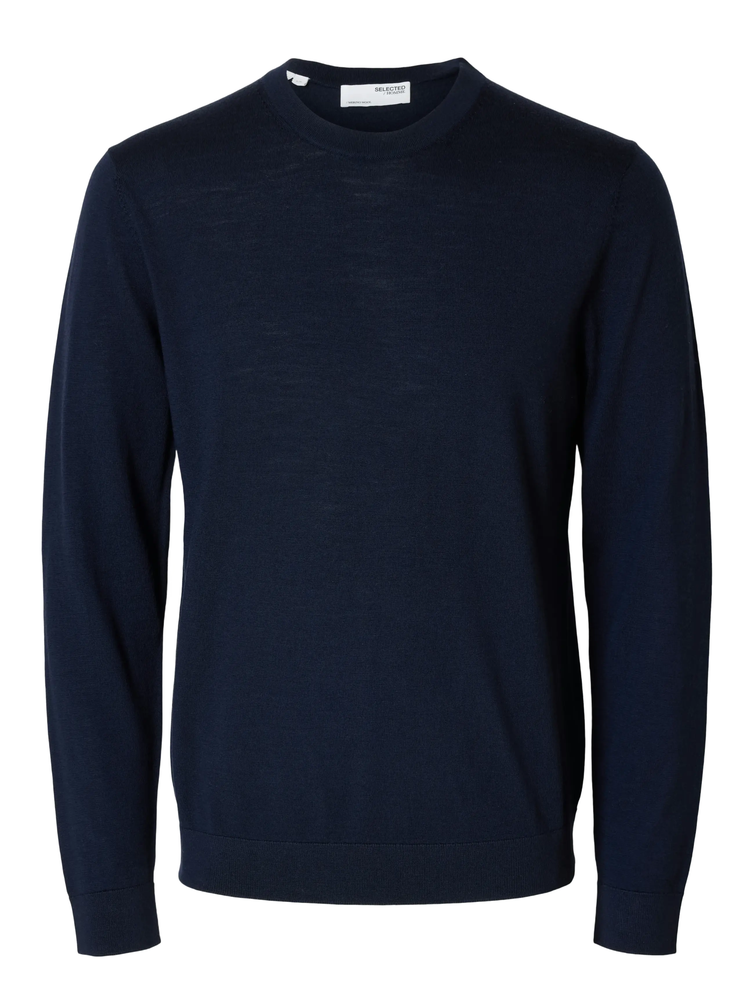 Selected SLMTRAY LS KNIT MERINO CREW NECK NOOS - Strickmode - NAVY BLAZER / navy