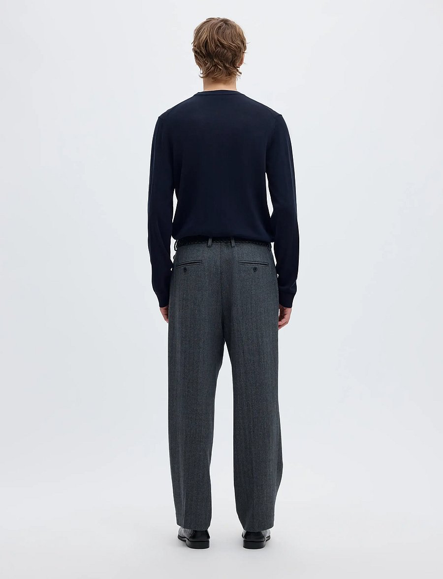 Selected - SLMTRAY LS KNIT REG MERINO CREW NOOS - rundhalsad - navy blazer - 2