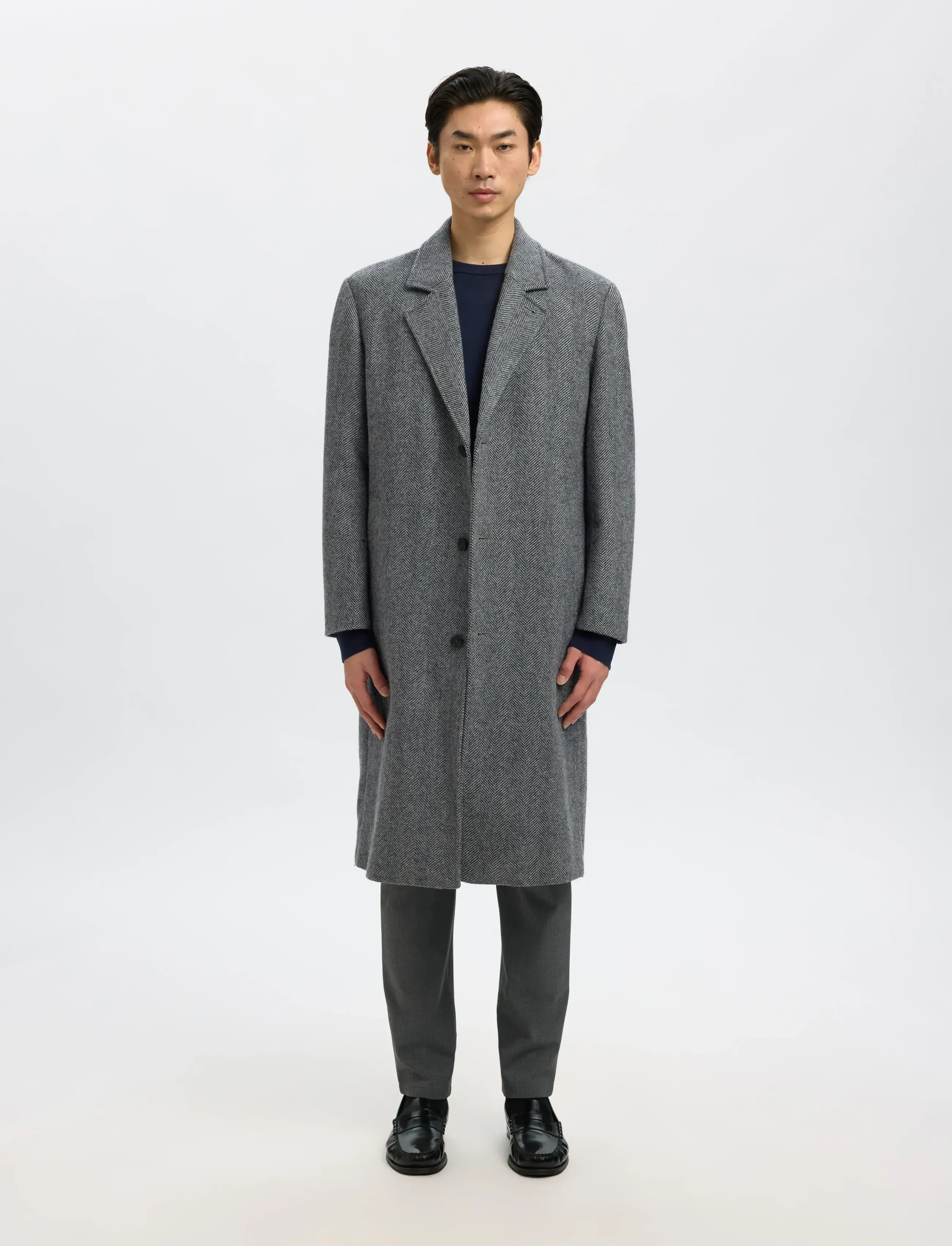 Selected - SLMTRAY LS KNIT MERINO CREW NECK NOOS - rund hals - navy blazer - 3