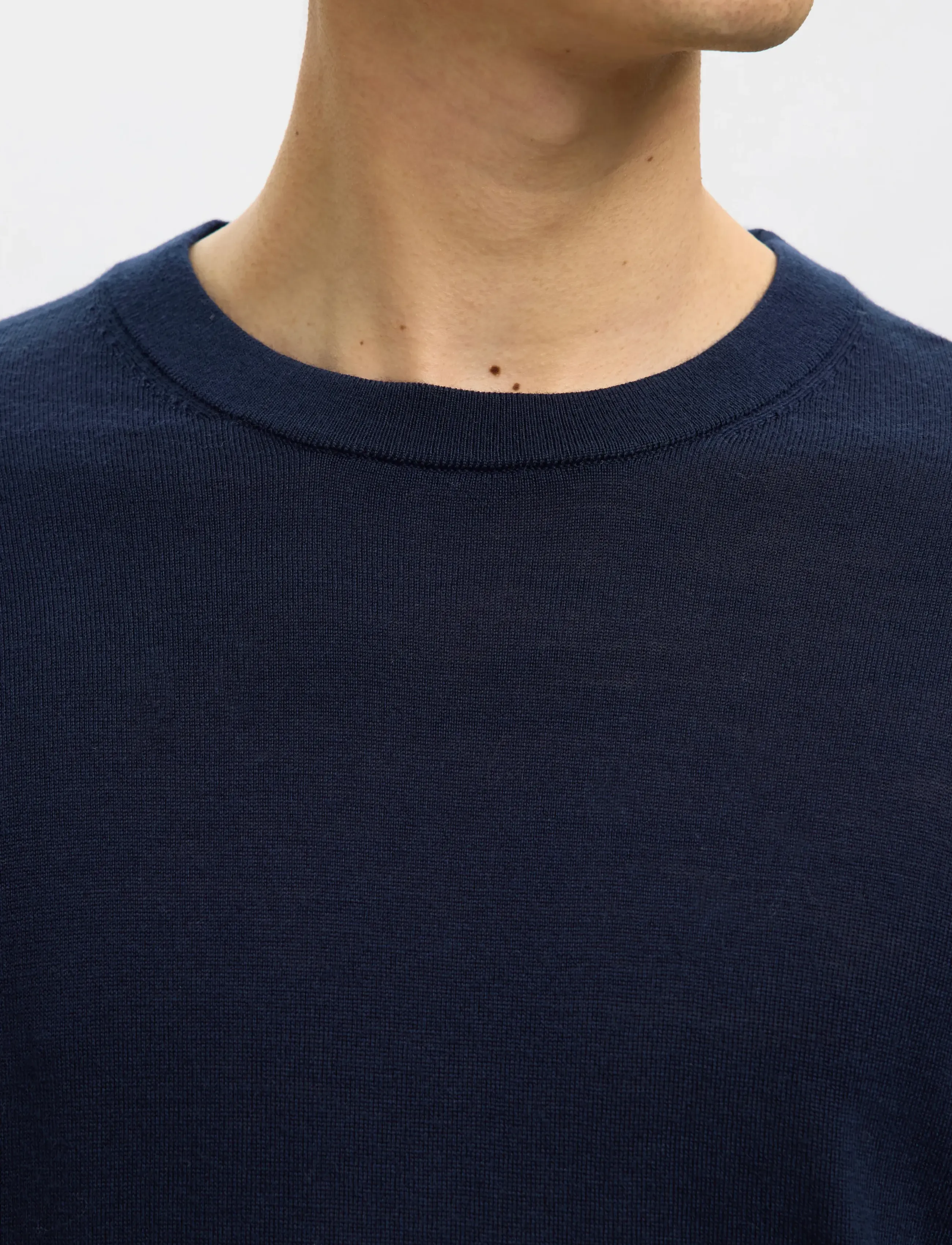 Selected - SLMTRAY LS KNIT MERINO CREW NECK NOOS - rund hals - navy blazer - 5