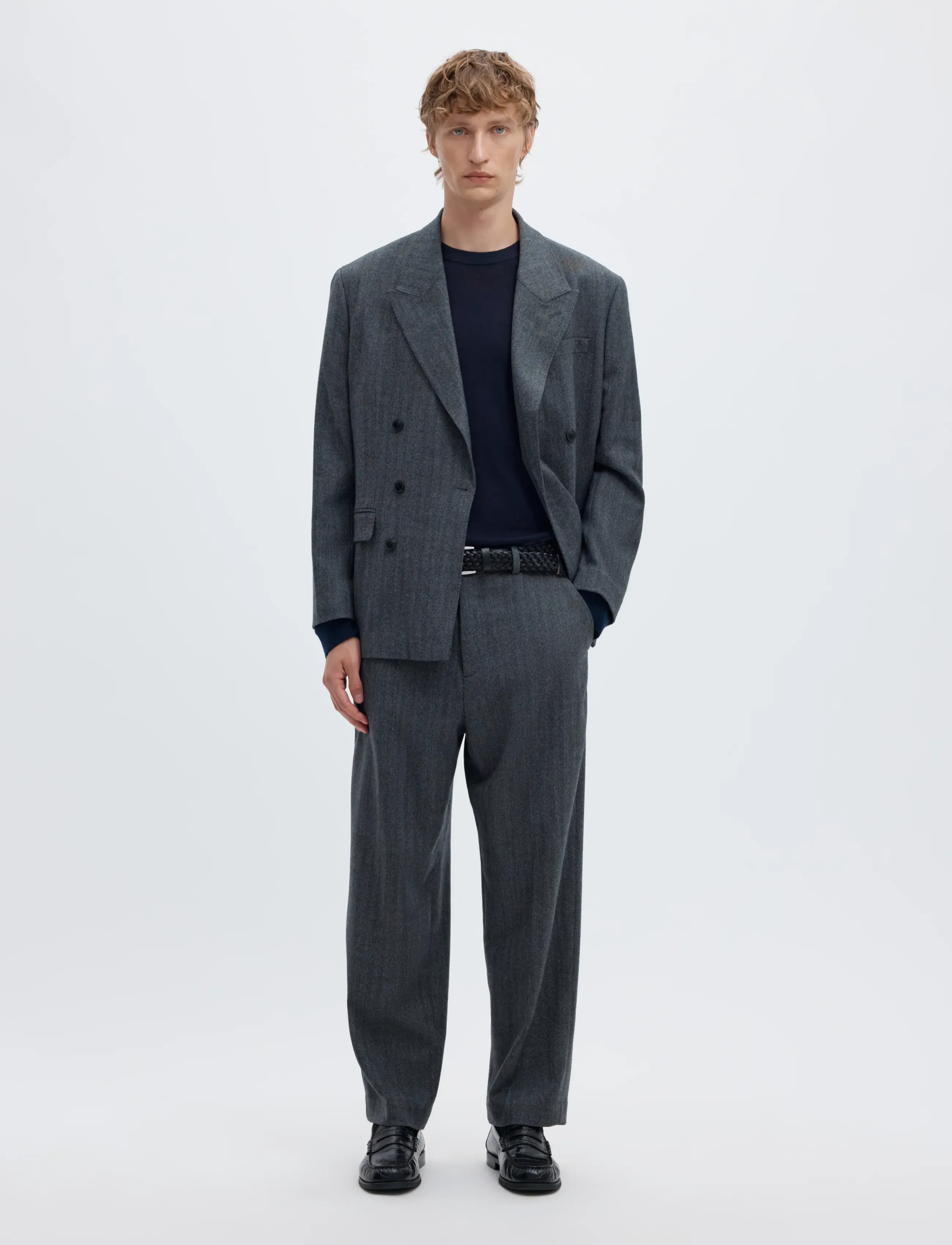 Selected - SLMTRAY LS KNIT REG MERINO CREW NOOS - rundhalsad - navy blazer - 5