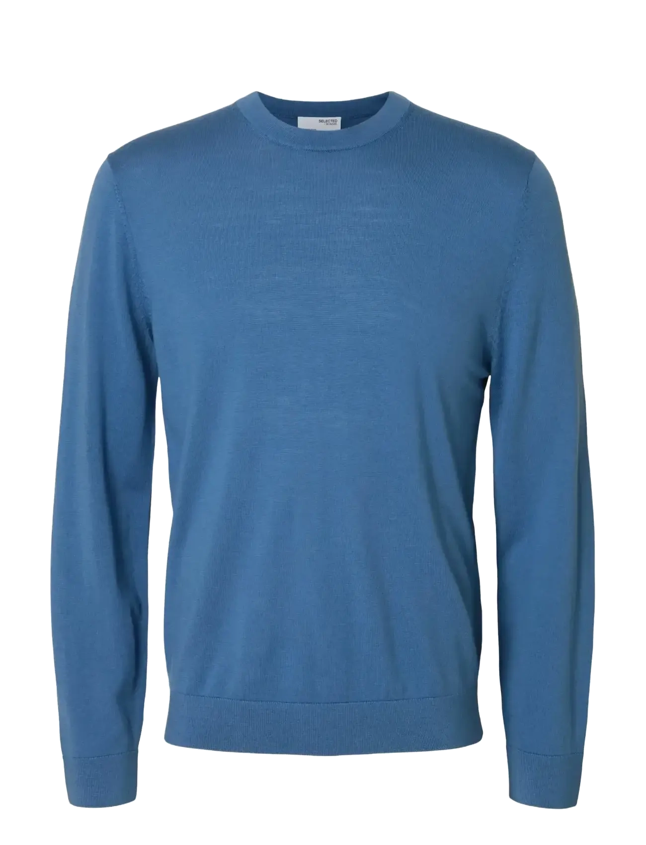Selected SLMTRAY LS KNIT MERINO CREW NECK NOOS - Tøj - TRUE NAVY / blue