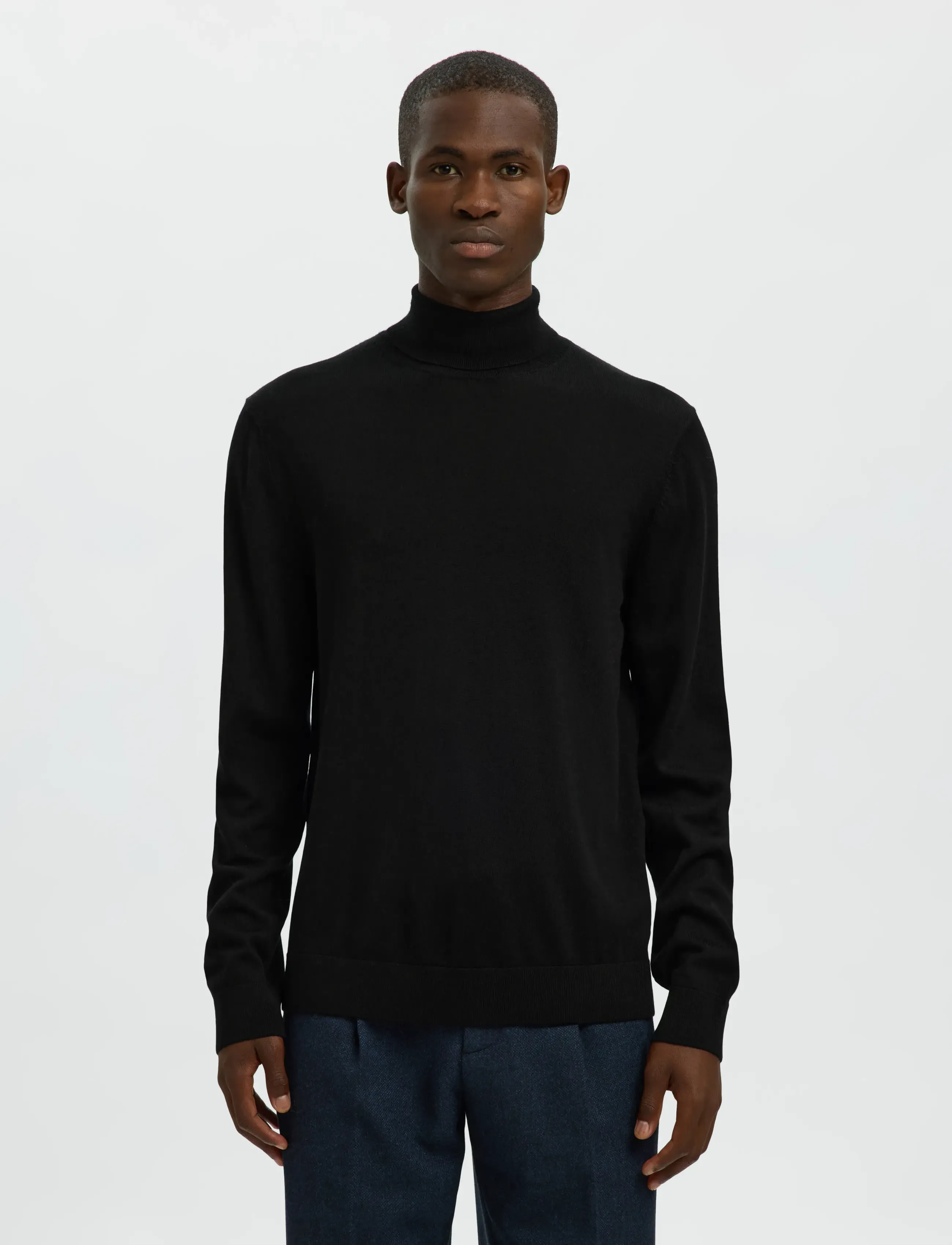 Slhtray Ls Knit Merino Roll Neck Noos
