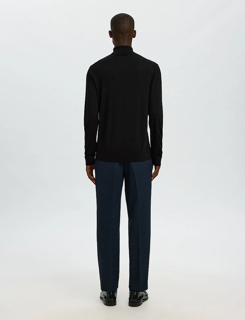 Selected - SLHTRAY LS KNIT MERINO ROLL NECK NOOS - rollkragen - black - 2