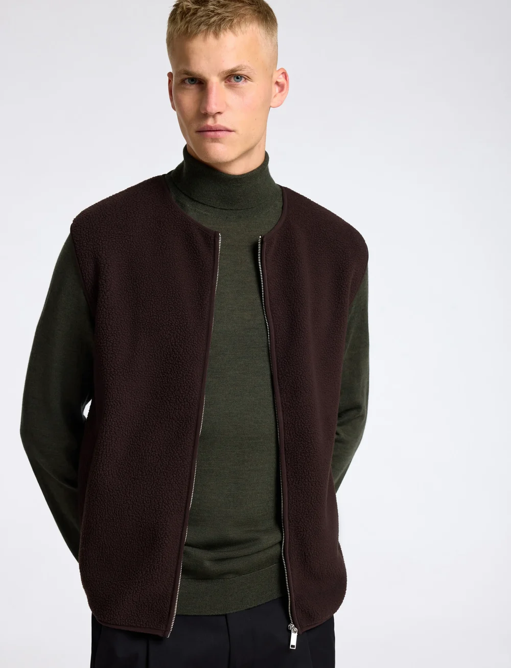 Selected - SLHTRAY LS KNIT MERINO ROLL NECK NOOS - kõrge kaelusega džemprid - forest night - 4
