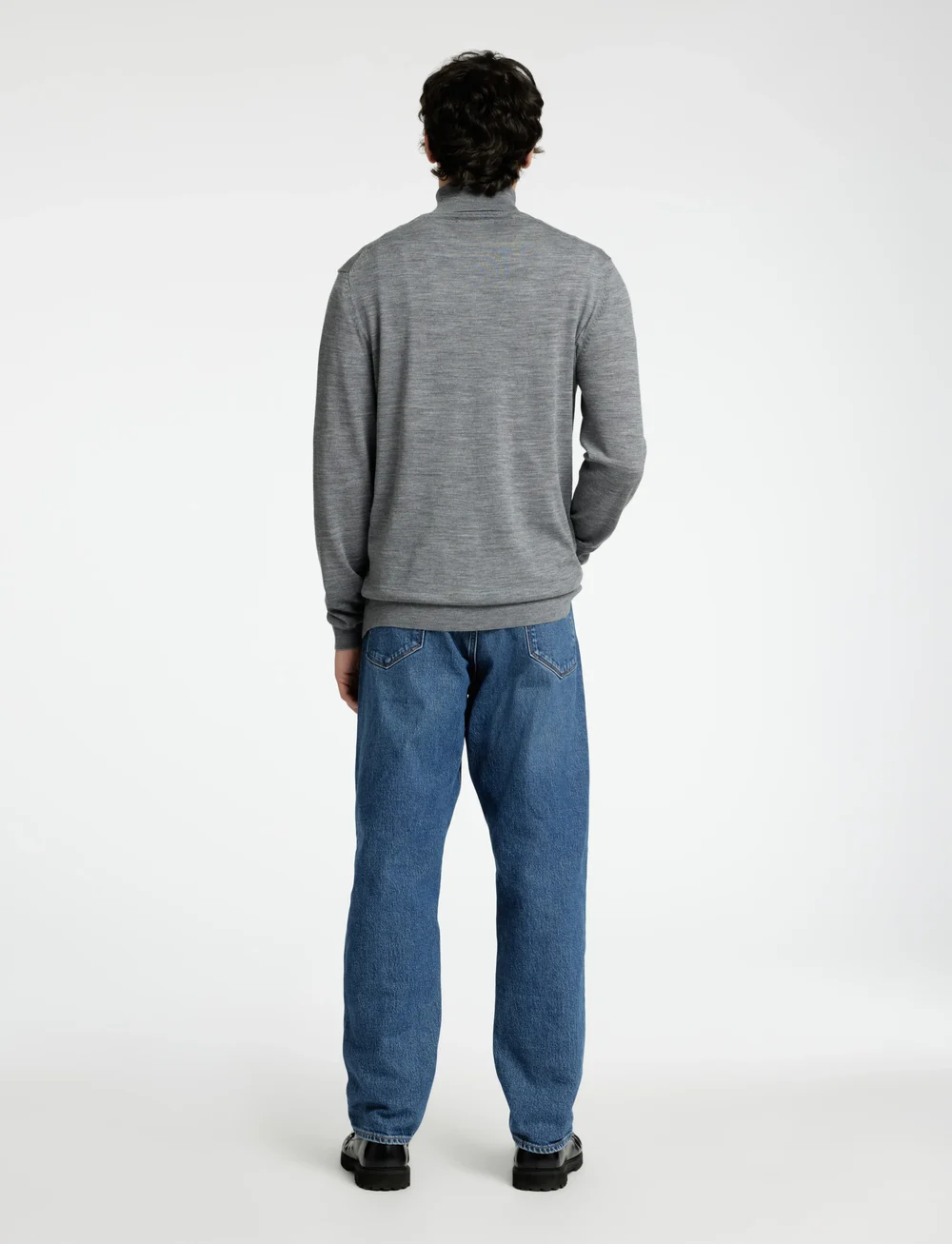 Selected - SLHTRAY LS KNIT MERINO ROLL NECK NOOS - rullekraver - medium grey melange - 2