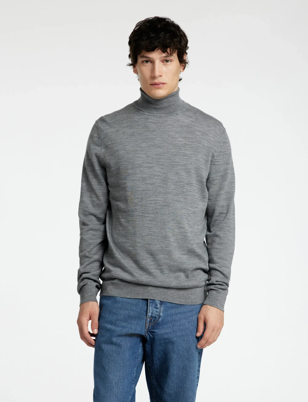 Selected - SLHTRAY LS KNIT MERINO ROLL NECK NOOS - rullekraver - medium grey melange - 3