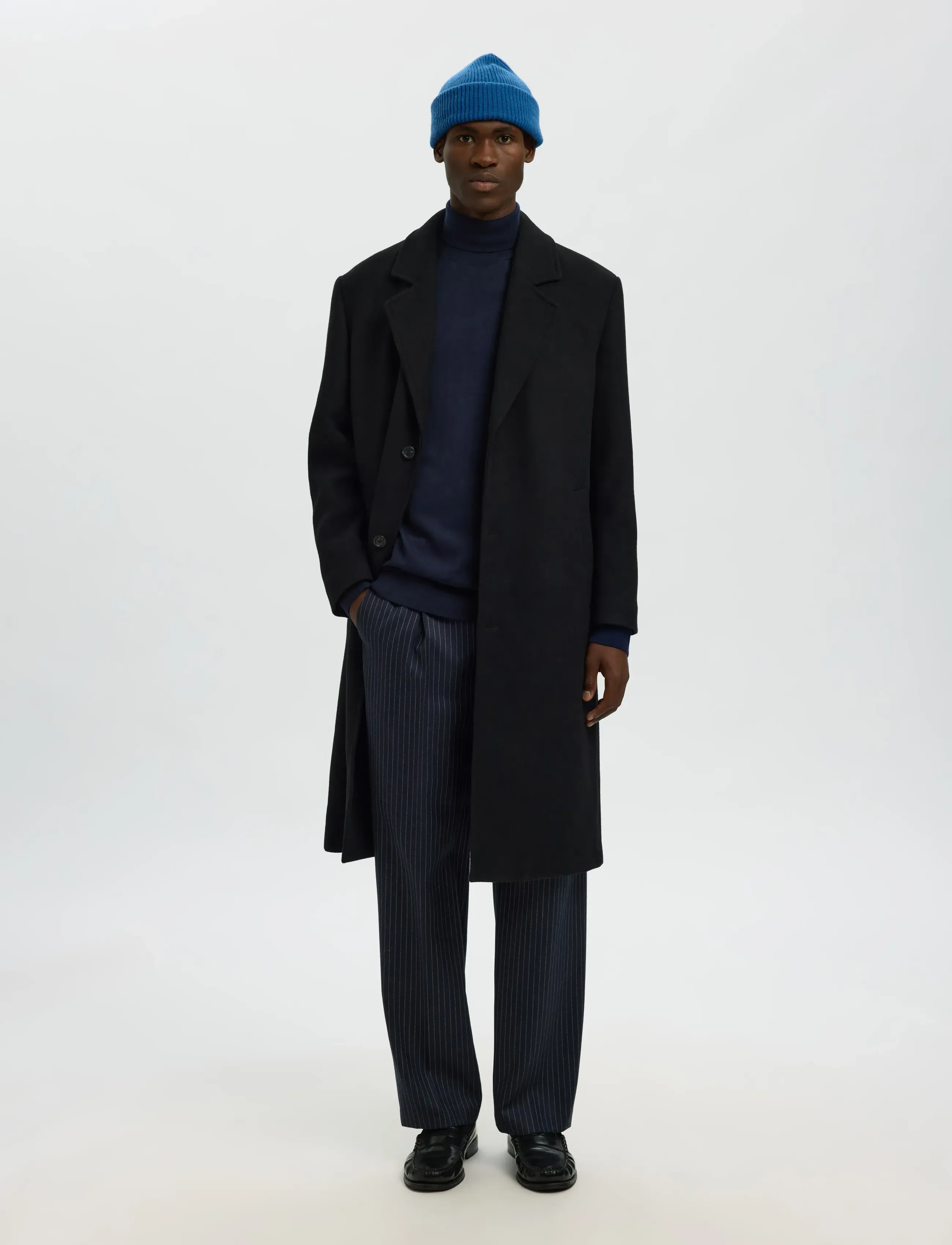 Selected - SLHTRAY LS KNIT MERINO ROLL NECK NOOS - rollkragen - navy blazer - 5