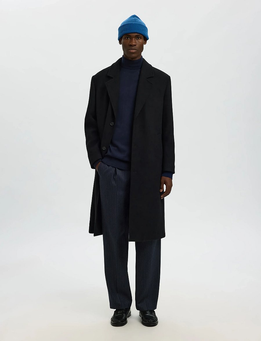 Selected - SLHTRAY LS KNIT MERINO ROLL NECK NOOS - rollkragen - navy blazer - 5