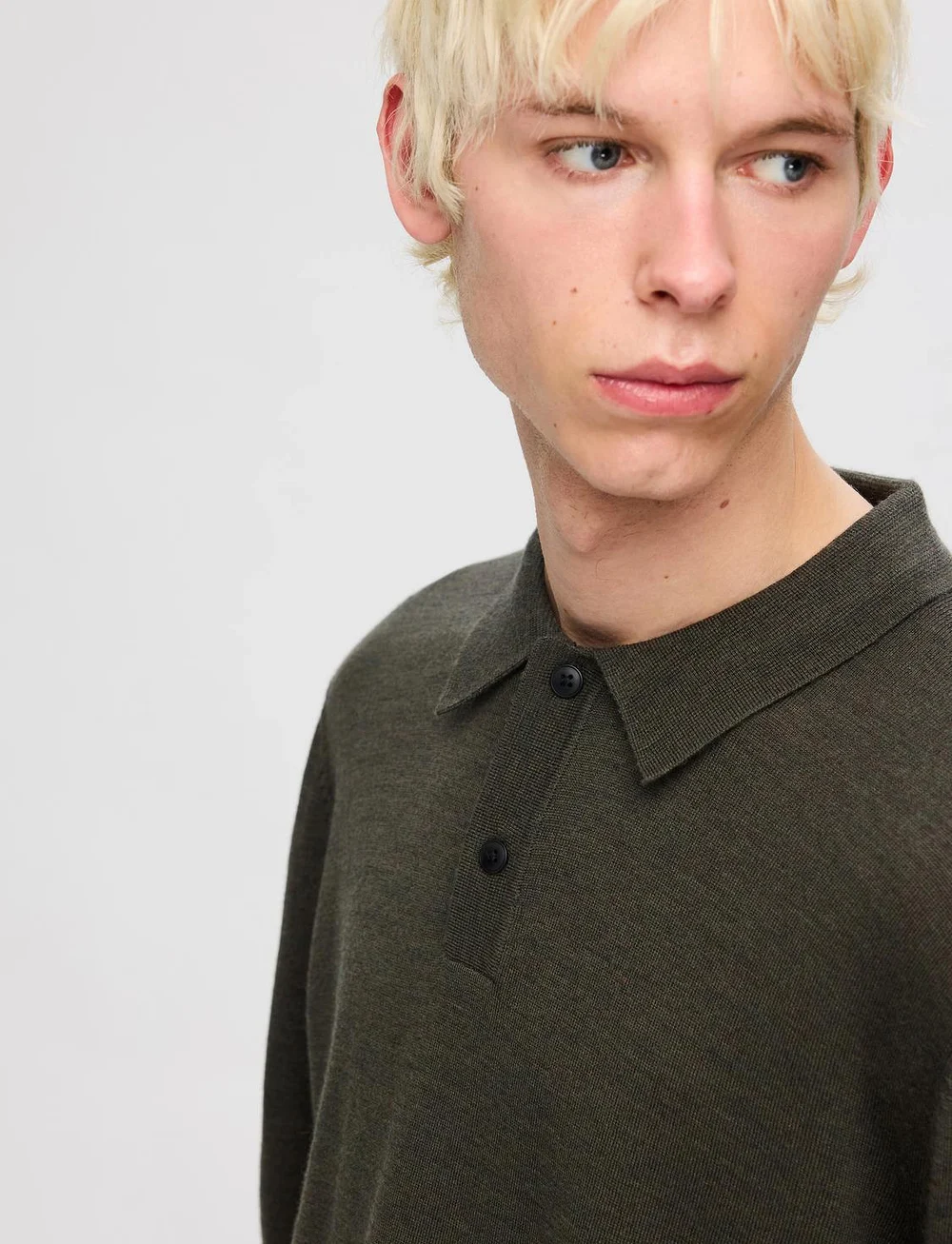 Selected - SLHTRAY LS KNIT MERINO POLO NOOS - adīti polo krekli ar garām piedurknēm - forest night - 5