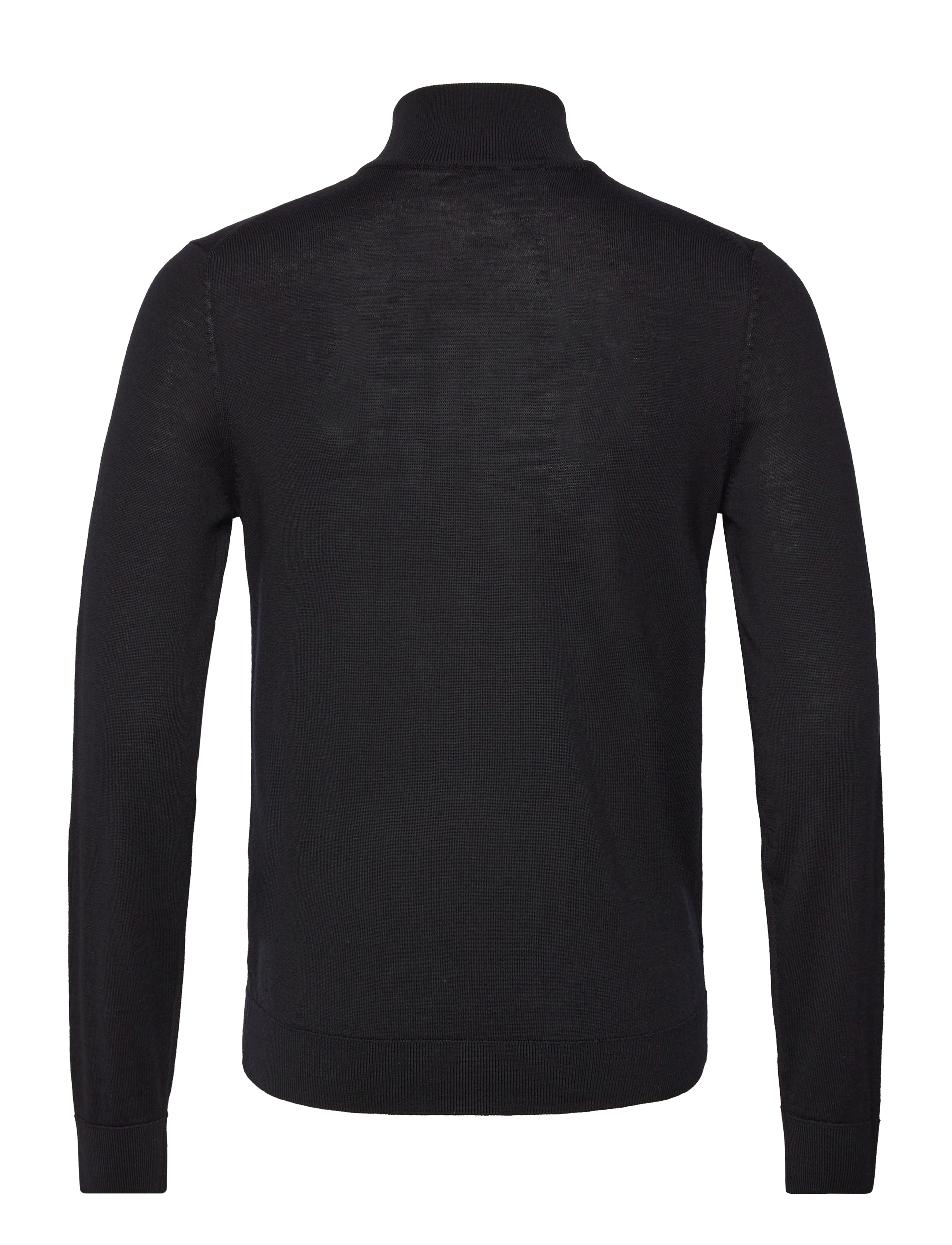 Selected - SLHTRAY LS KNIT MERINO HALF ZIP NOOS - mænd - black - 2