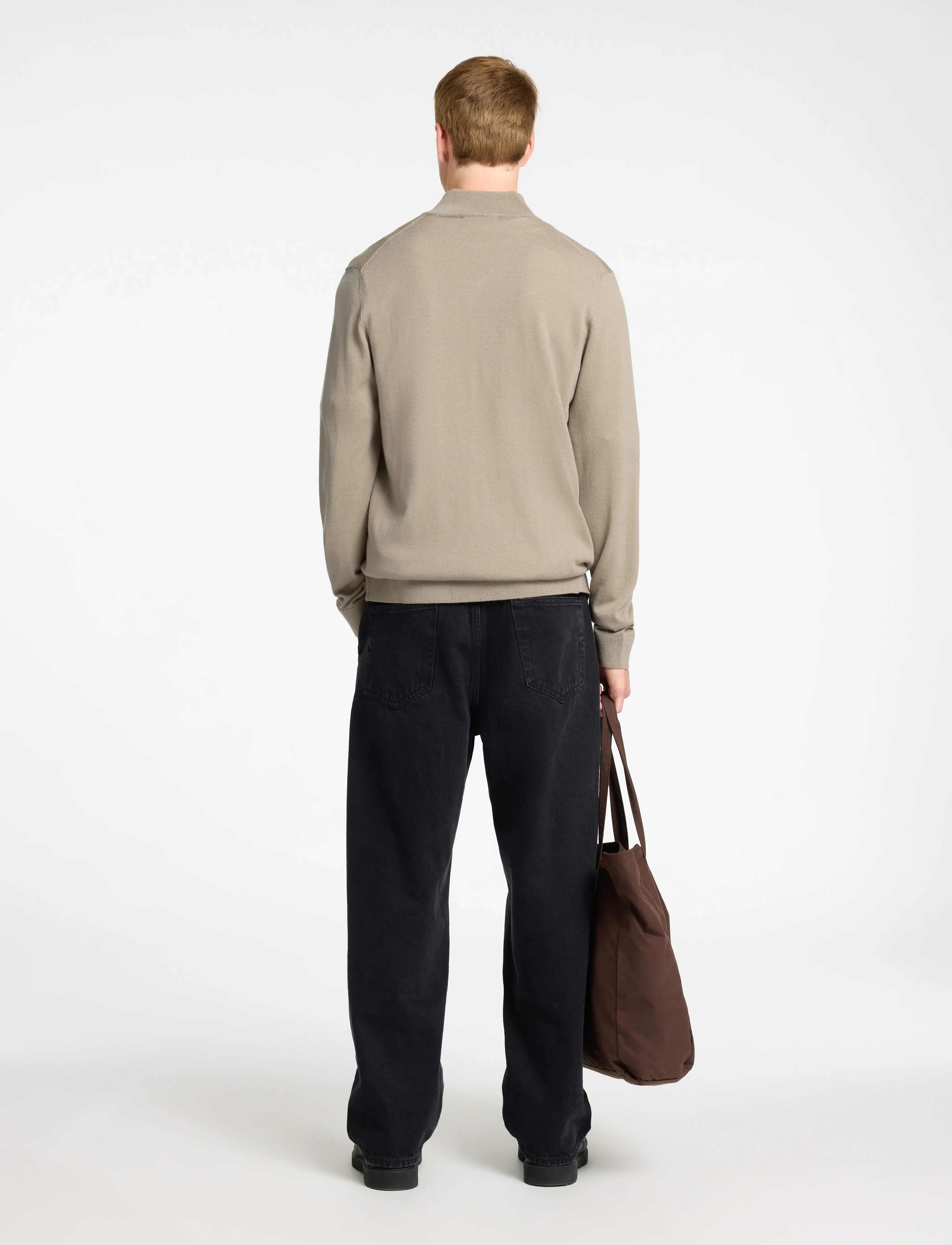 Selected - SLHTRAY LS KNIT MERINO HALF ZIP NOOS - herren - kelp - 2