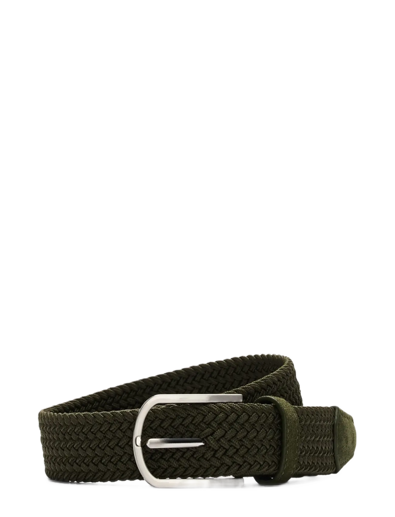 Selected SLMTOM BRAIDED TEXTILE BELT - Punutud vööd - FOREST NIGHT / green