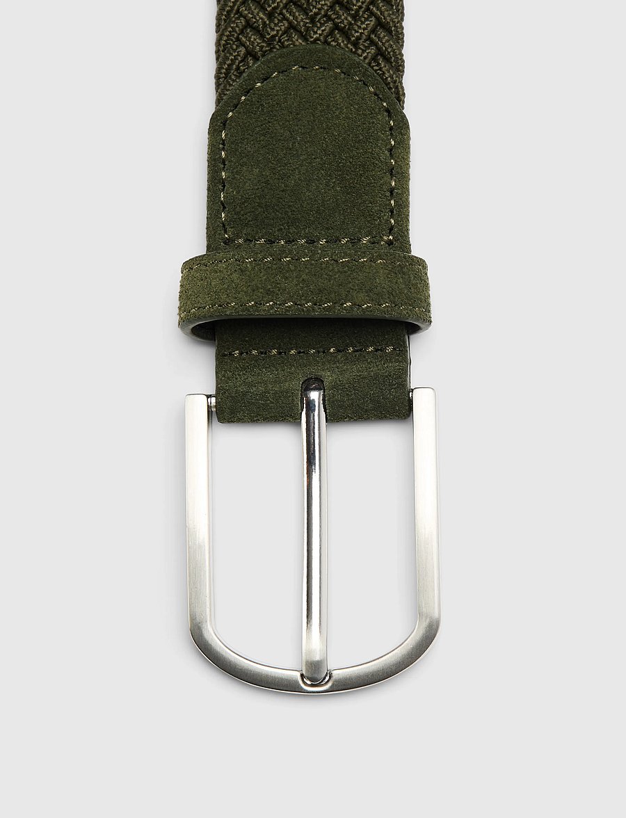 Selected - SLMTOM BRAIDED TEXTILE BELT - geflochtene gürtel - forest night - 2