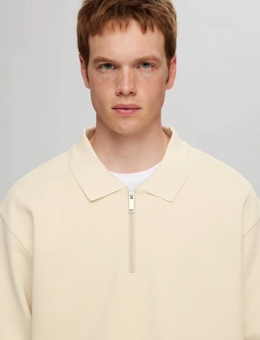 Selected - SLHRELAXHANK LS POLO SWEAT - långärmade pikéer - fog - 4