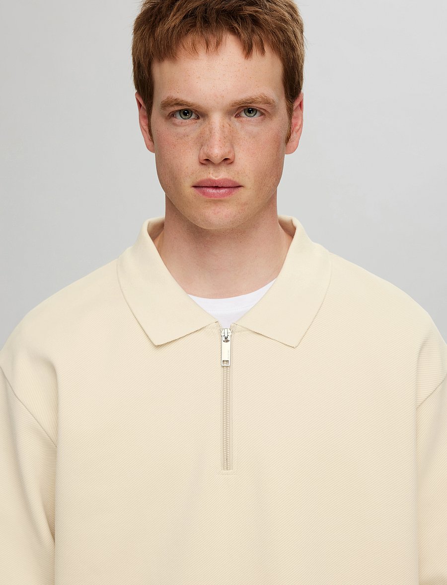 Selected - SLHRELAXHANK LS POLO SWEAT - fog - 4