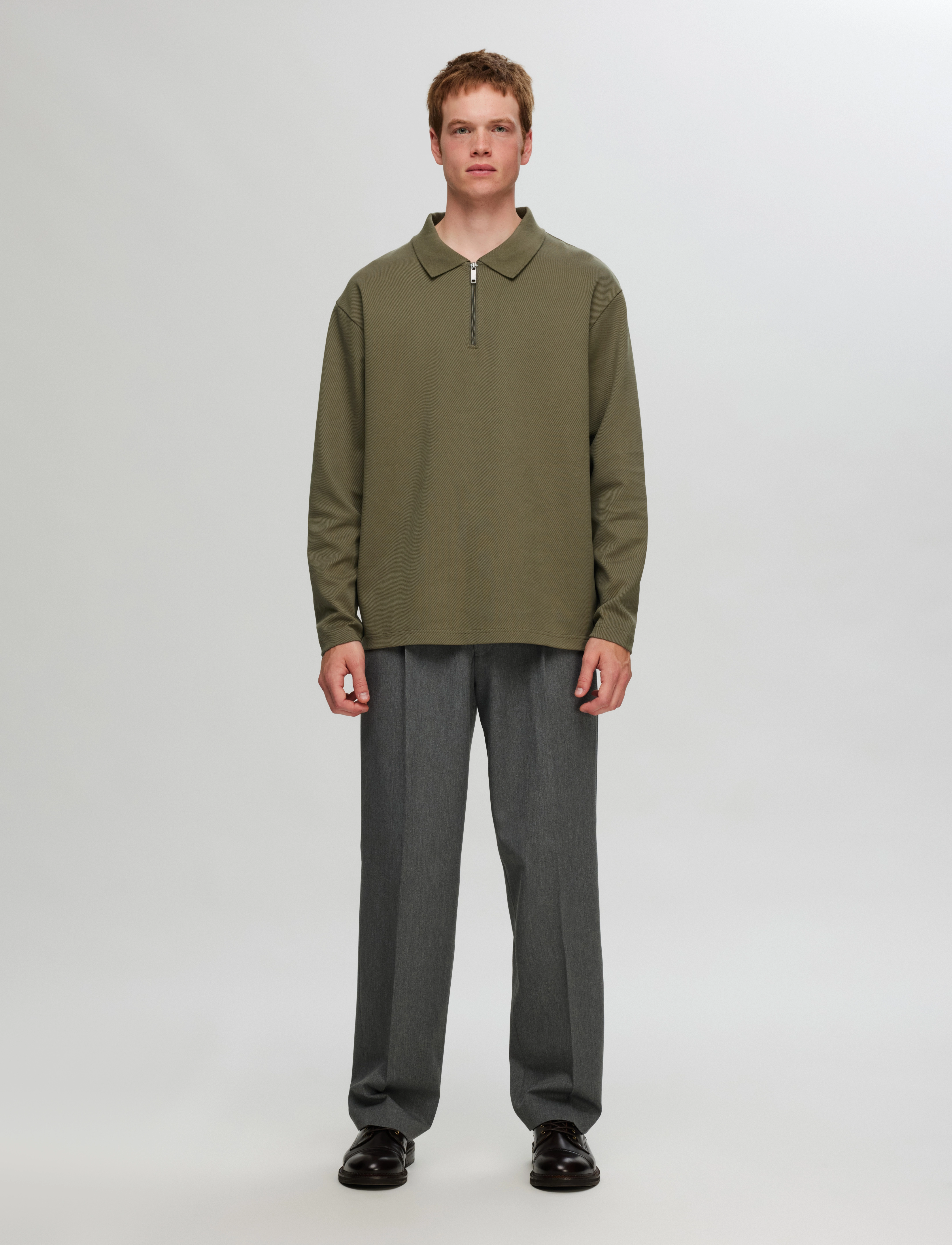 Selected - SLHRELAXHANK LS POLO SWEAT - kalamata - 3