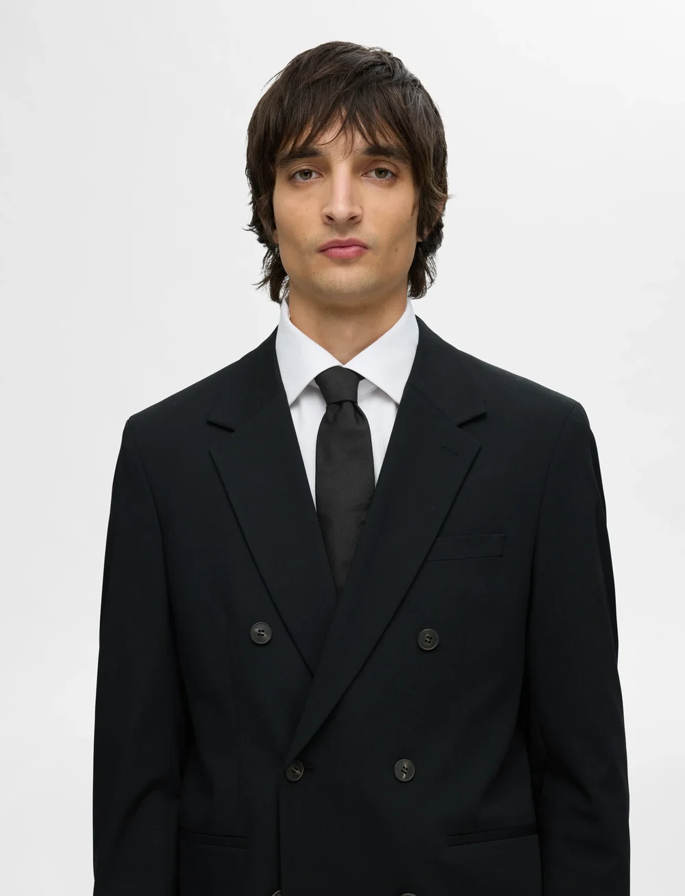 Selected - SLHPETER STRUCTURE TIE NOOS - krawatten - black - 0