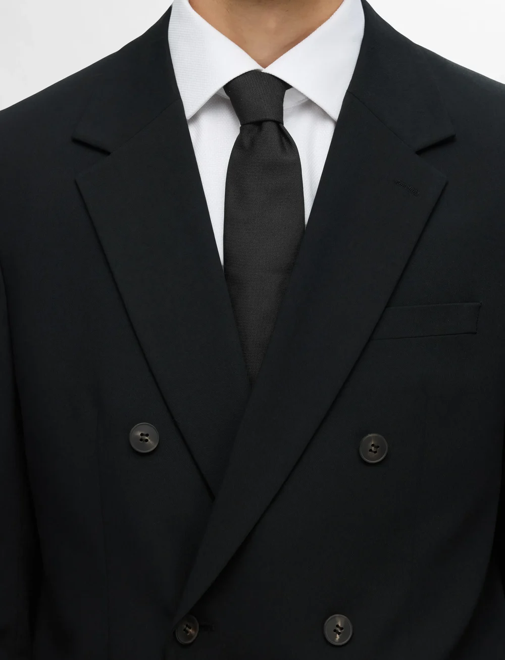 Selected - SLHPETER STRUCTURE TIE NOOS - krawatten - black - 3