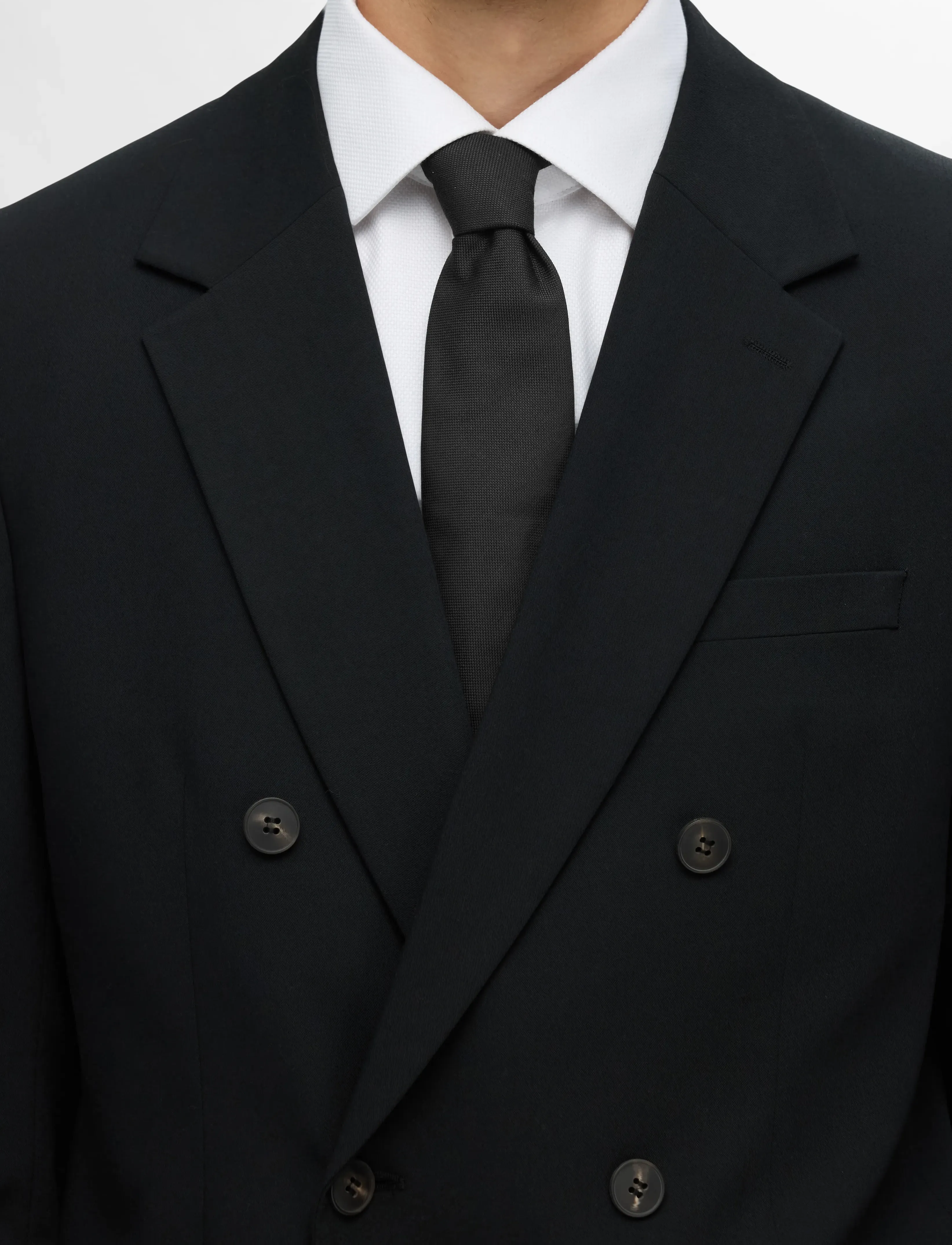 Selected - SLHPETER STRUCTURE TIE NOOS - laveste priser - black - 4