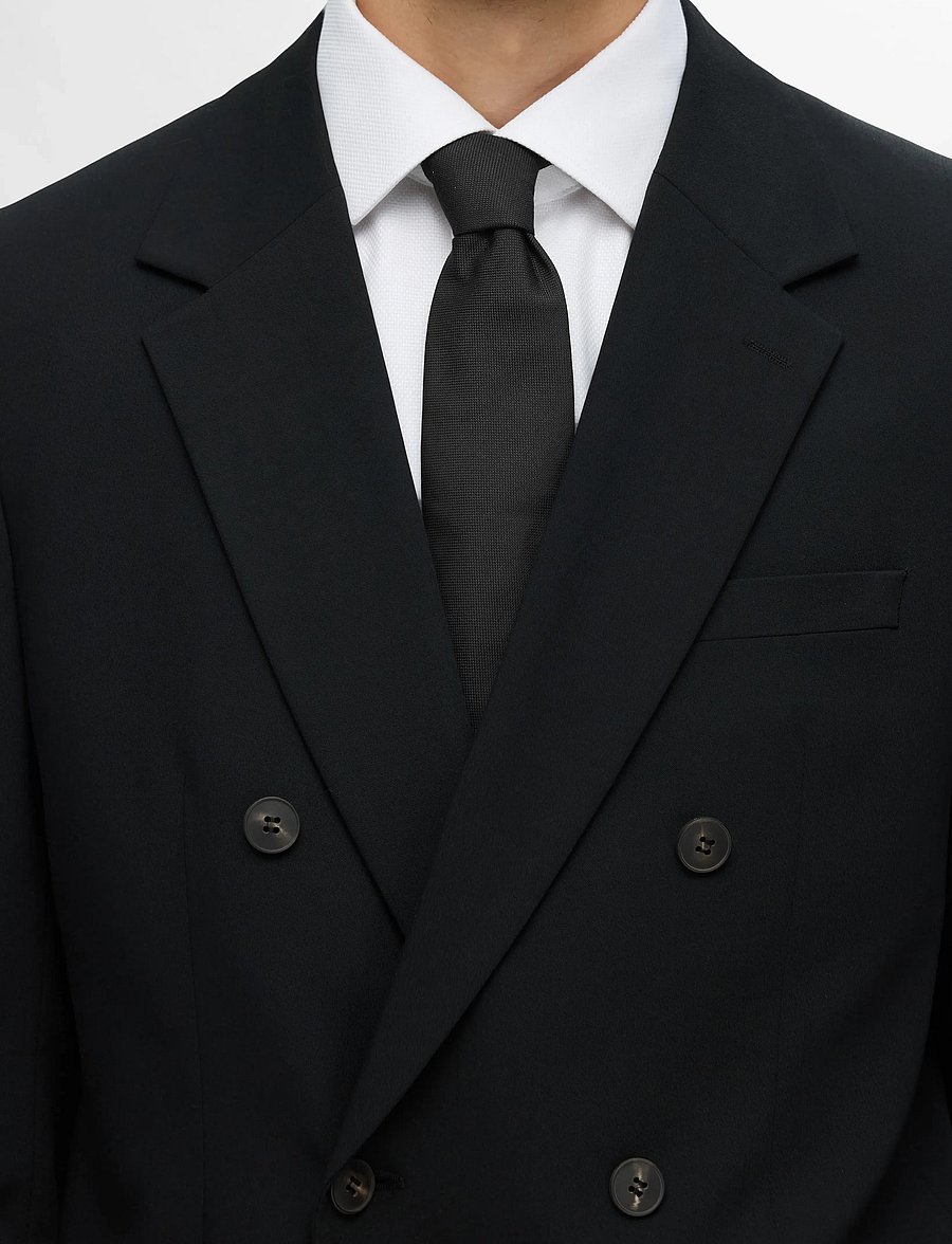 Selected - SLMPETER STRUCTURE TIE NOOS - krawatten - black - 4