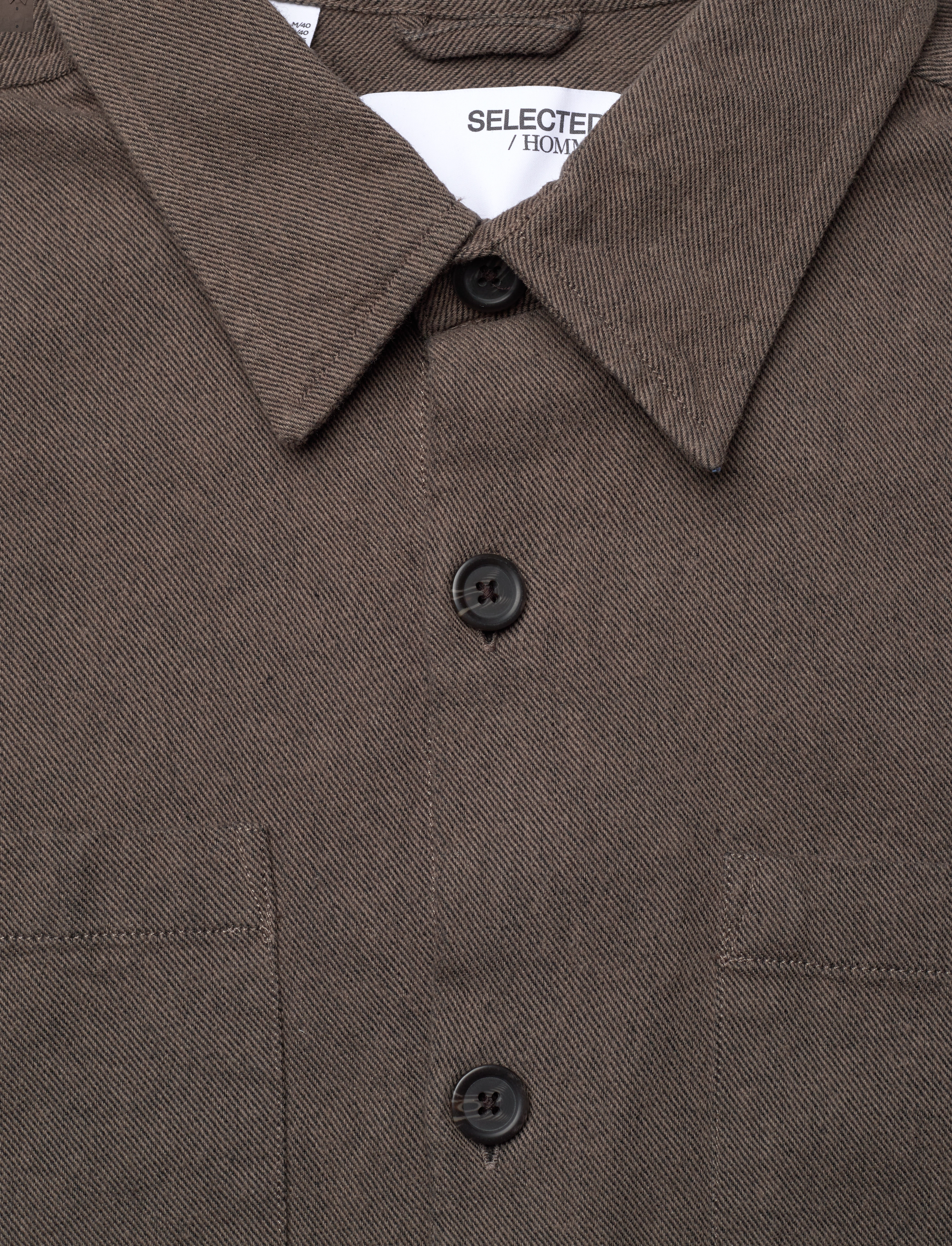 Selected Homme - SLH-HEAVY TWILL OVERSHIRT LS NOOS - morel - 2