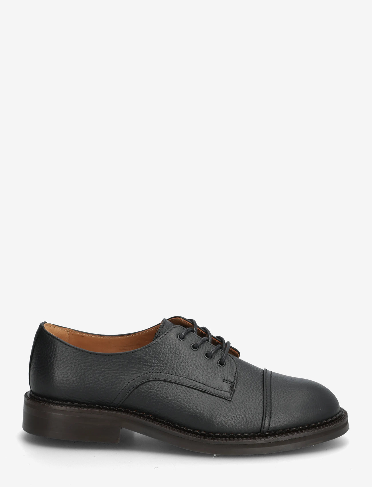Selected - SLHOTIS LEATHER TOE-CAP SHOE - derby skór - black - 1